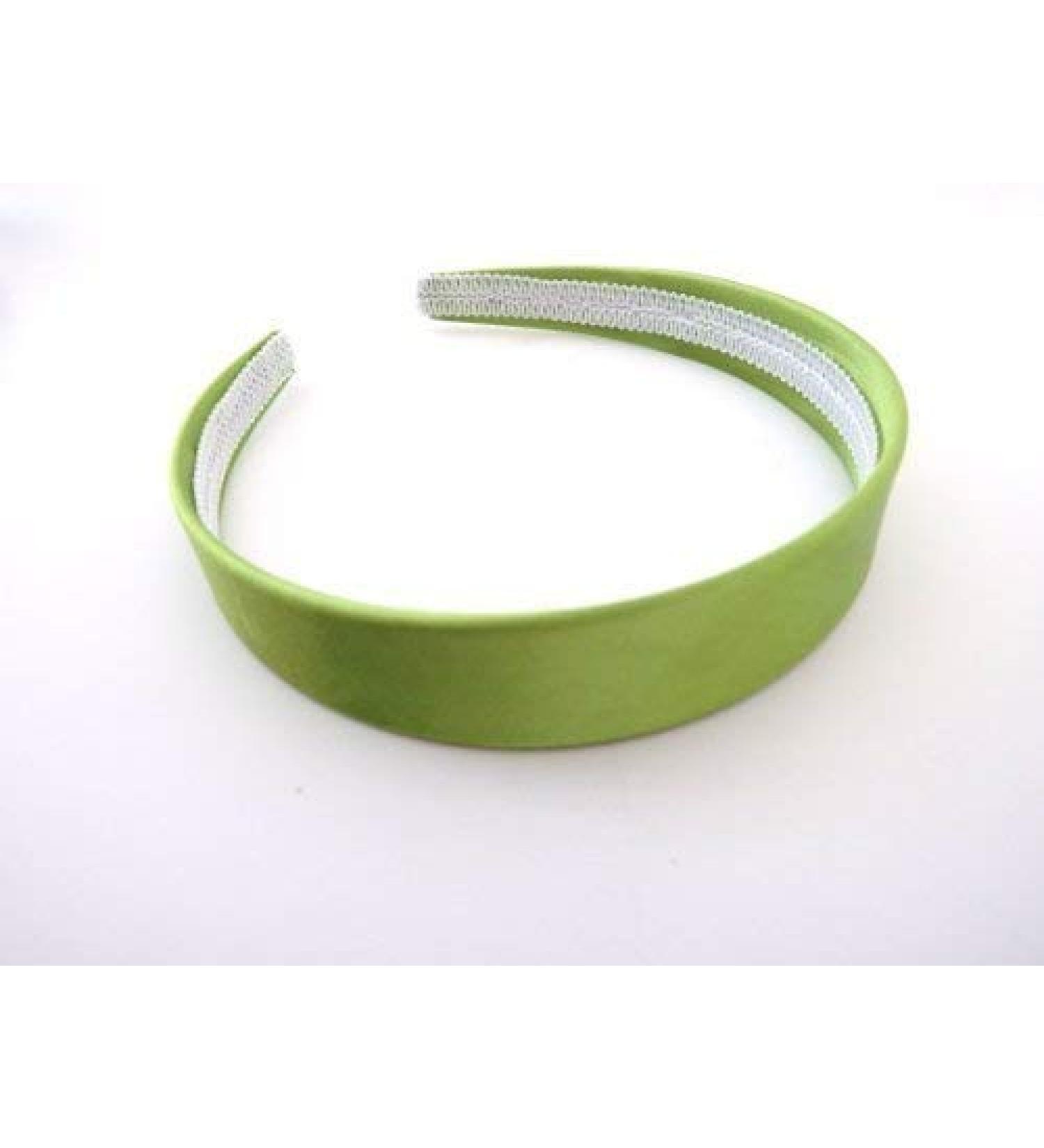 Wide Satin Headband Hair Band Alice Band (Green)