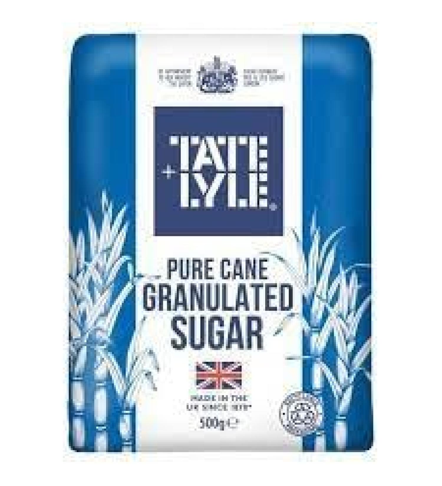 Tate & Lyle | Fairtrade Granulated Sugar 500g X 6 | Pure Cane Sugar | Suitable for vegetarians and vegans - Buy Online on GoSupps.com