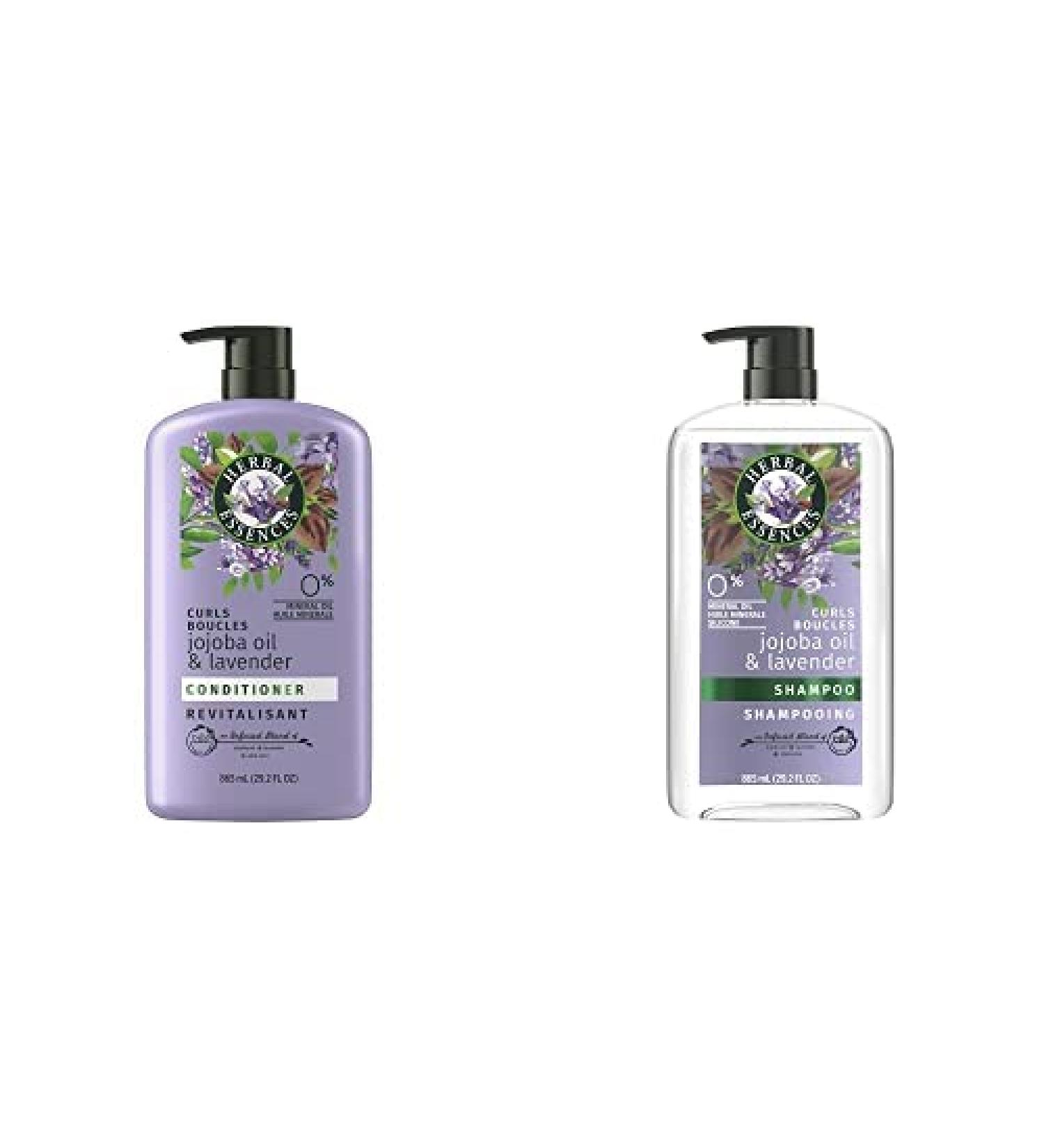 Herbal Essences Shampoo and Conditioner Set with Jojoba Oil & Lavender for Curly Hair (1 730 mL Total)
