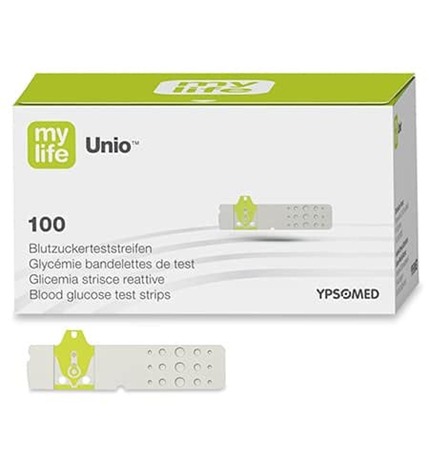 Test strips Mylife Unio Box of 100 test strips