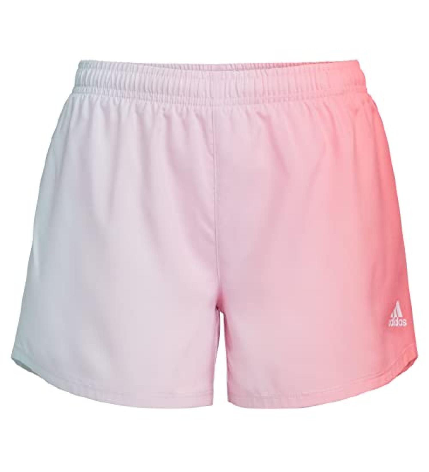 adidas Girls' Ombre Woven Shorts - Clear Pink | Elastic Waistband | Size 22 Medium - Buy Online on GoSupps.com