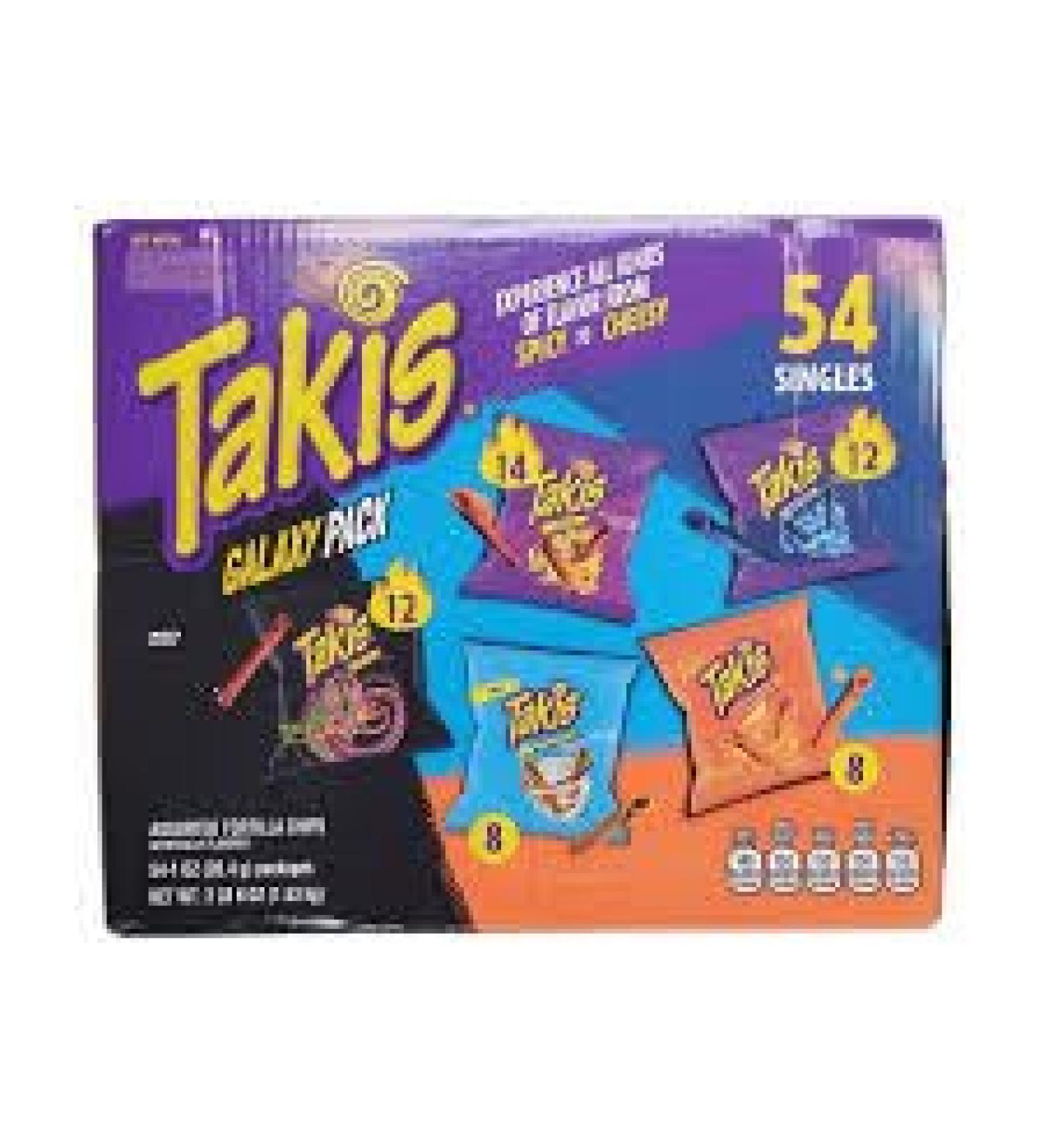Generisch CandyFox.de Takis Galaxy Pack Assorted Flavoured Tortilla Chips Nacho Intense Blue Heat Fuego Buckin' Ranch Dragon (28g)