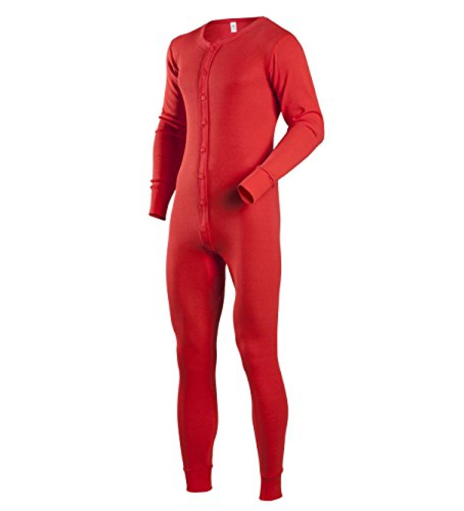 Indera Men's Tall Cotton 1x1 Rib Union Suit 2X Red | Comfortable and Warm - Buy Online on GoSupps.com