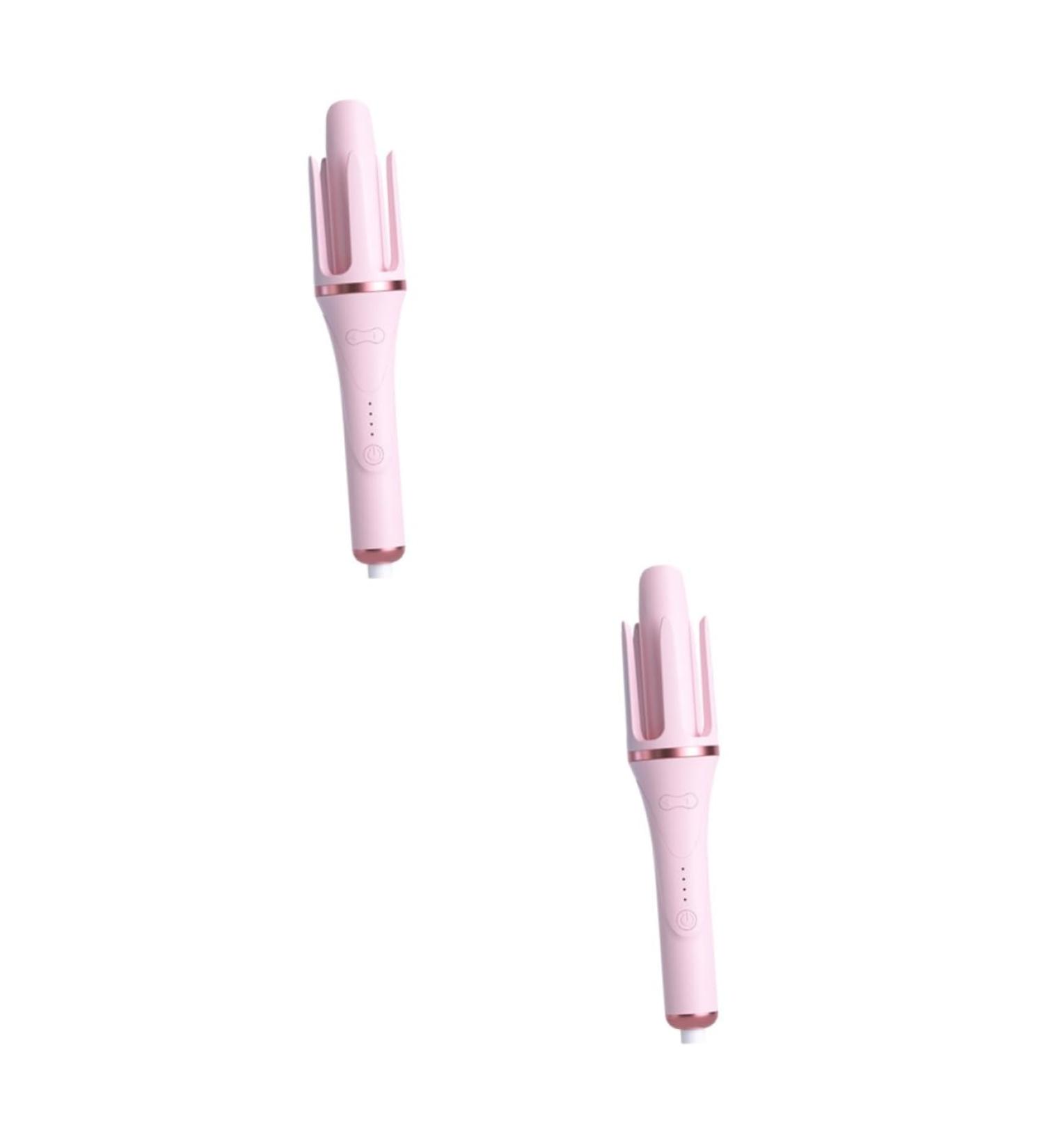 Baluue 2pcs Fully Automatic Hair Curling Iron Straightener Hair Crimper Hair Tool Curler Pink Abs 32.50X5.50X5.50CMx2pcs Pinkx2pcs - Buy Online on GoSupps.com