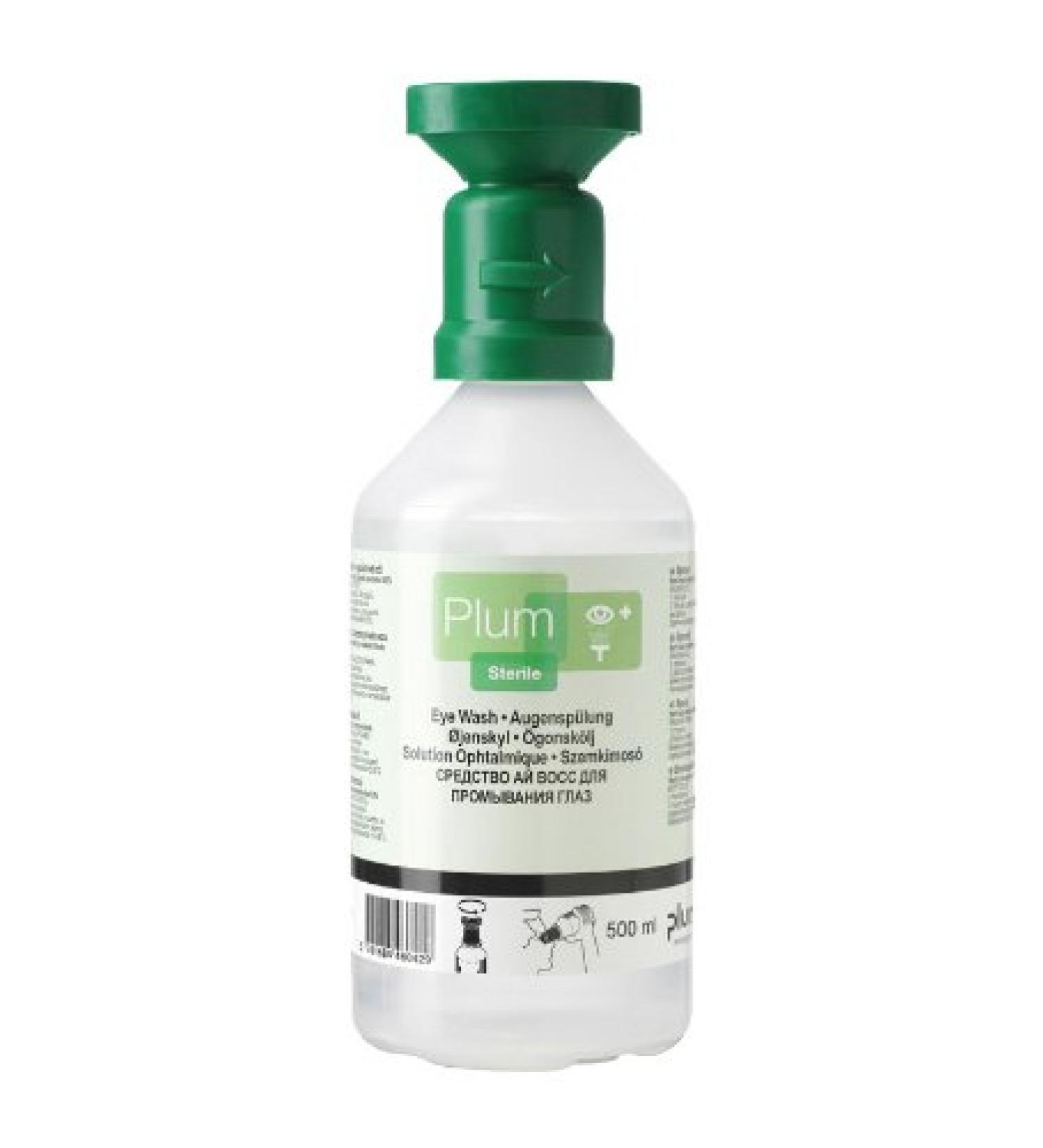PLUM eyewash/eyewash bottle 500ml sodium chloride solution 0.9% Classic