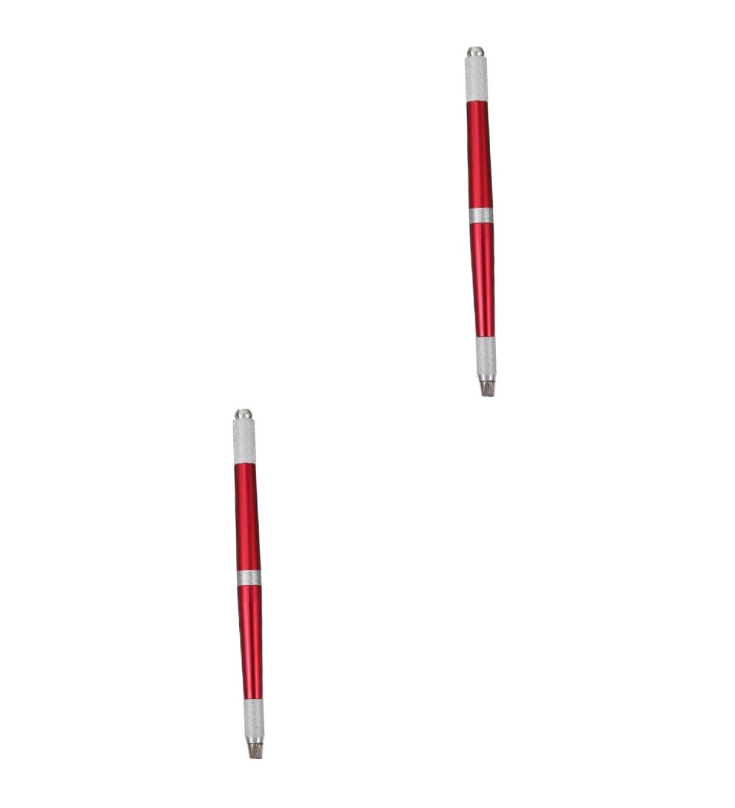 Didiseaon 2pcs Aluminium Makeup Eyebrow Make Microblading Pencil Manual Supply Embroidered Professional Pen 14.2x0.9cmx2pcs Redx2pcs - Buy Online on GoSupps.com