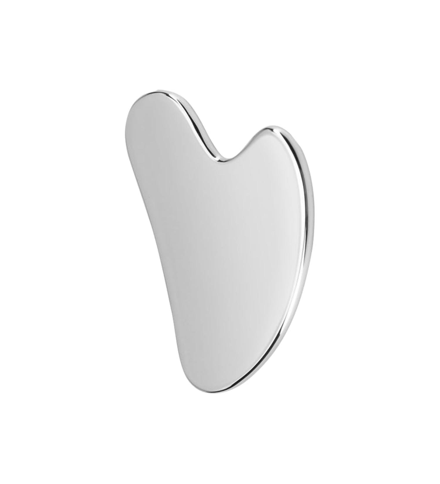 Stainless Steel Heart Shaped Gua Sha Board - Facial & Body Massage Tool for Spa Skin Care - Buy Online on GoSupps.com