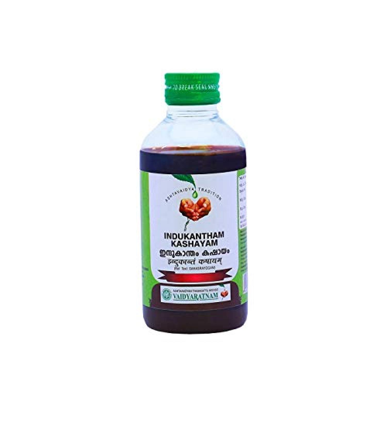 Set of 2 Vaidyaratnam Oushadhasala INDUKANTHAM KASHAYAM (200 ml) – by Venus.Exports