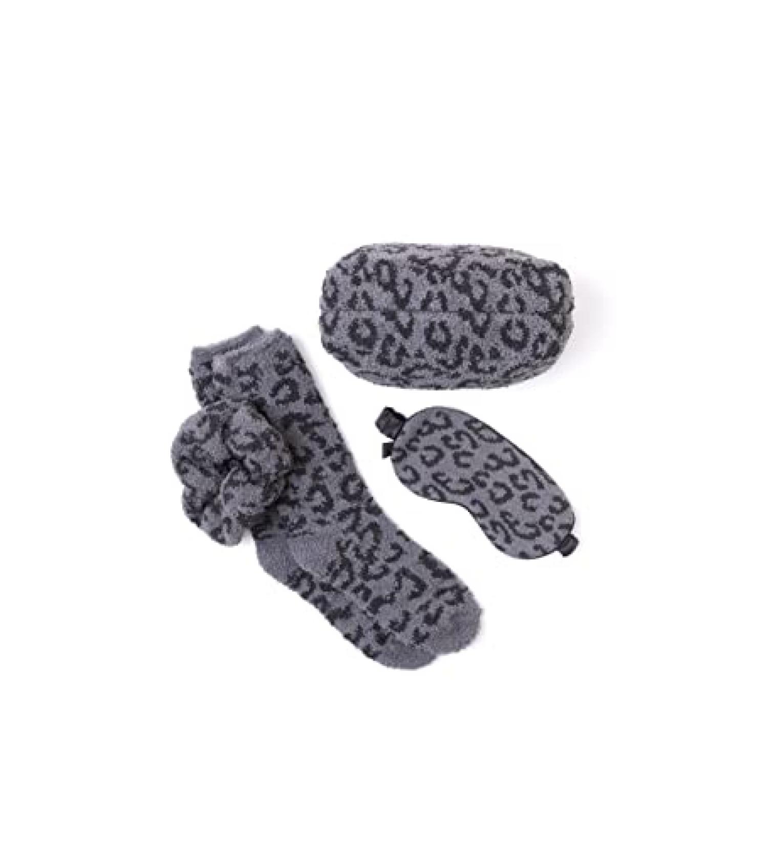 Barefoot Dreams In The Wild Eye Mask Scrunchie Socks Set - Graphite/Carbon - Buy Online on GoSupps.com