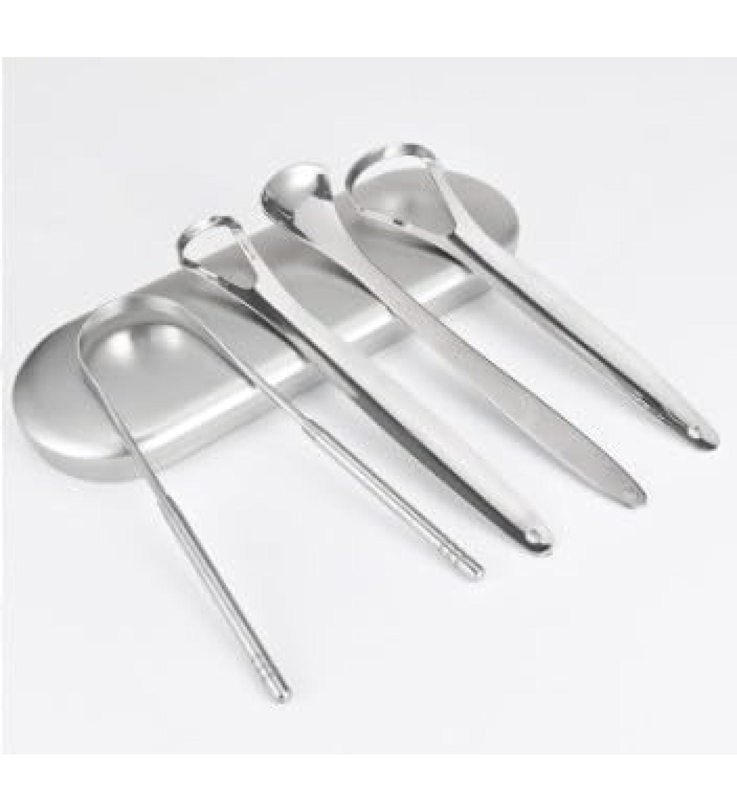 Premium Stainless Steel Tongue Scraper Set - 4 Metal Tongue Cleaners with Iron Case for Optimal Oral Hygiene - Buy Online on GoSupps.com