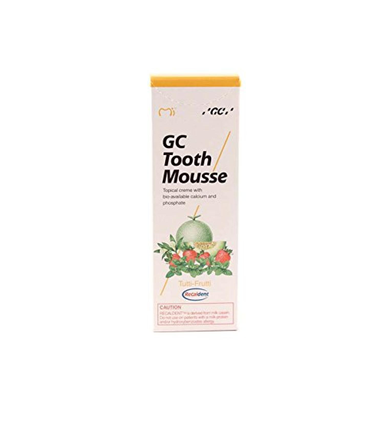 2x GC Tooth Mousse toothpaste 35ml tube Tutti Frutti (2x 35ml tube)