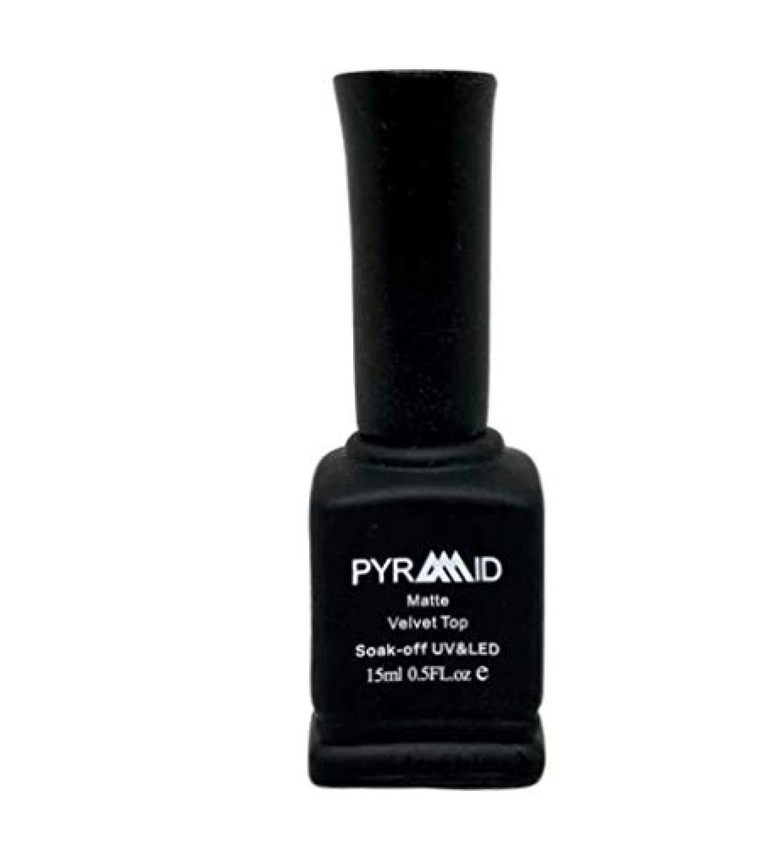 Pyramid Professional Matte Velvet Top Coat 0.5oz | Gel Soak Off UV/LED Nail Polish - Manicure Lacquer for Long Lasting Results - Buy Online on GoSupps.com