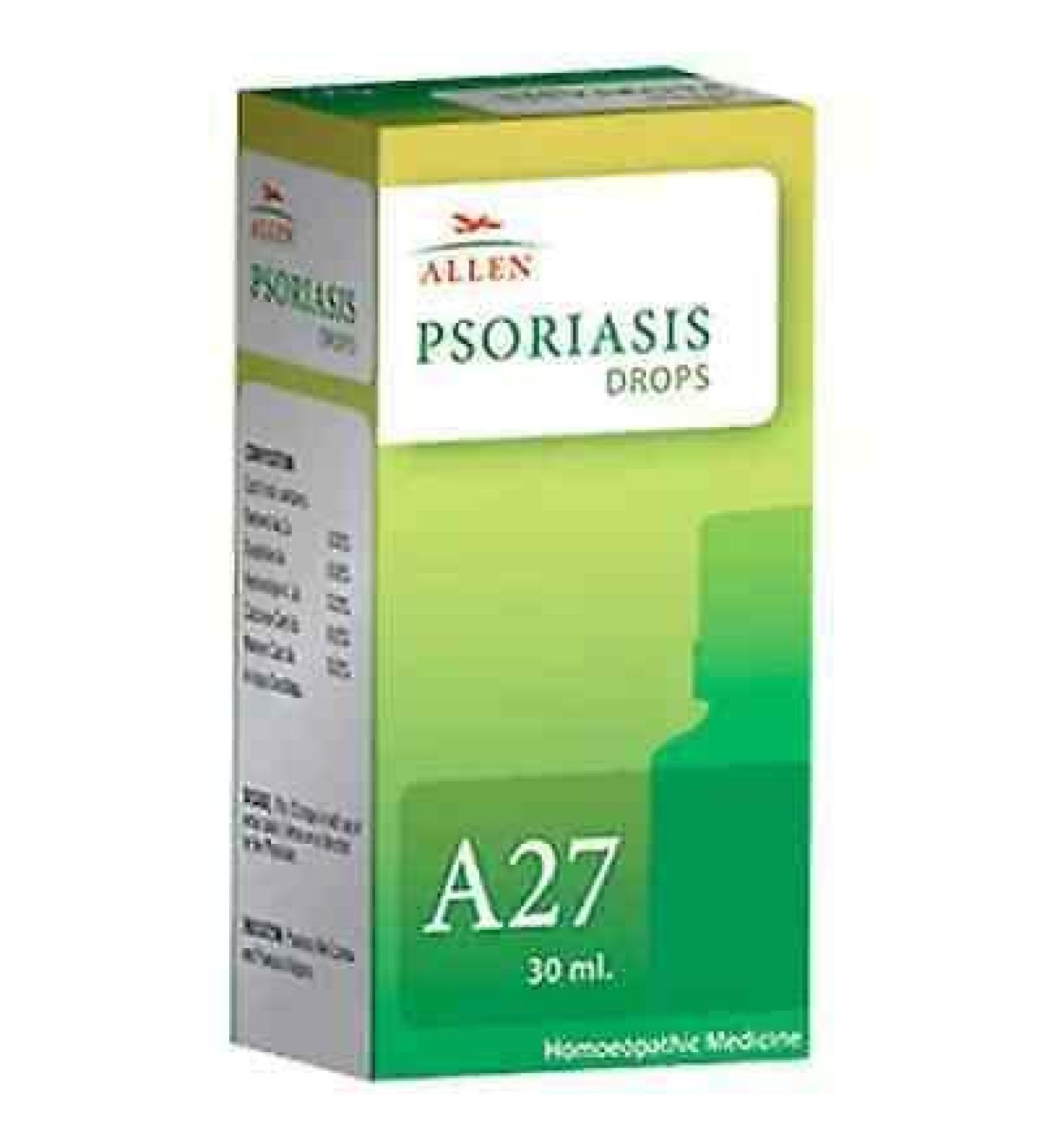 Allen A27 Psoriasis Drops (30ml) with Free Ujala Eye Drops - Fast Relief Formula - Buy Online on GoSupps.com