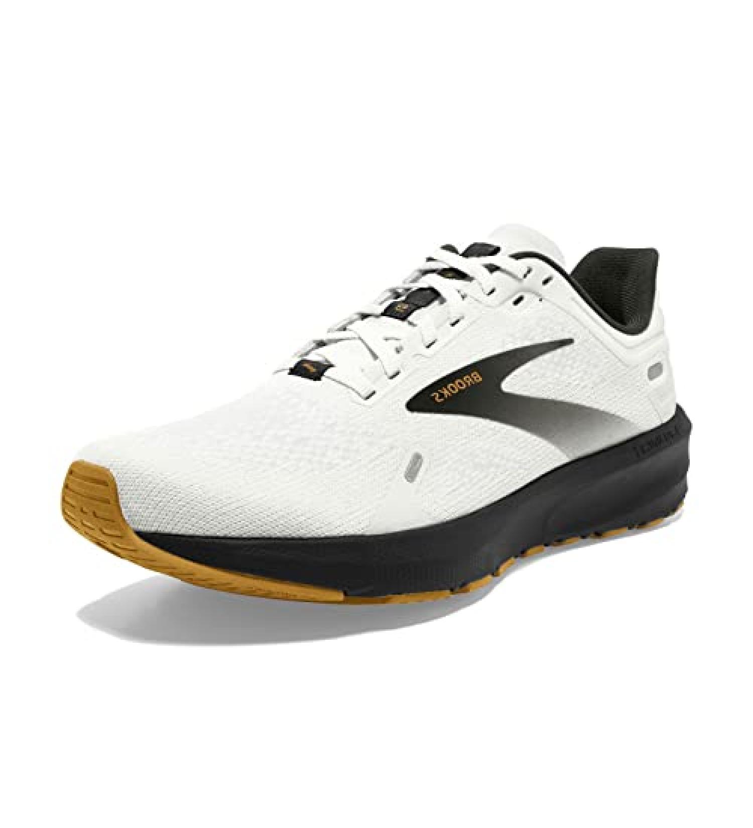 Brooks Launch 9 Women's Neutral Running Shoe - White/Black/Tan - Size 8.5 - Buy Online on GoSupps.com