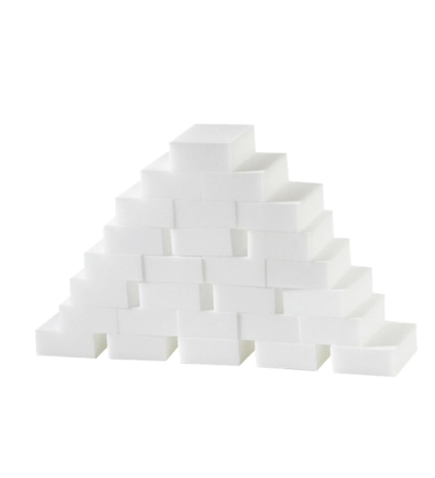 Eraser Sponge High Density Non Scratch Pads Household Melamine Foam Cleaner White 10x6x2cm 50PCS Scourers Sponges - Buy Online on GoSupps.com