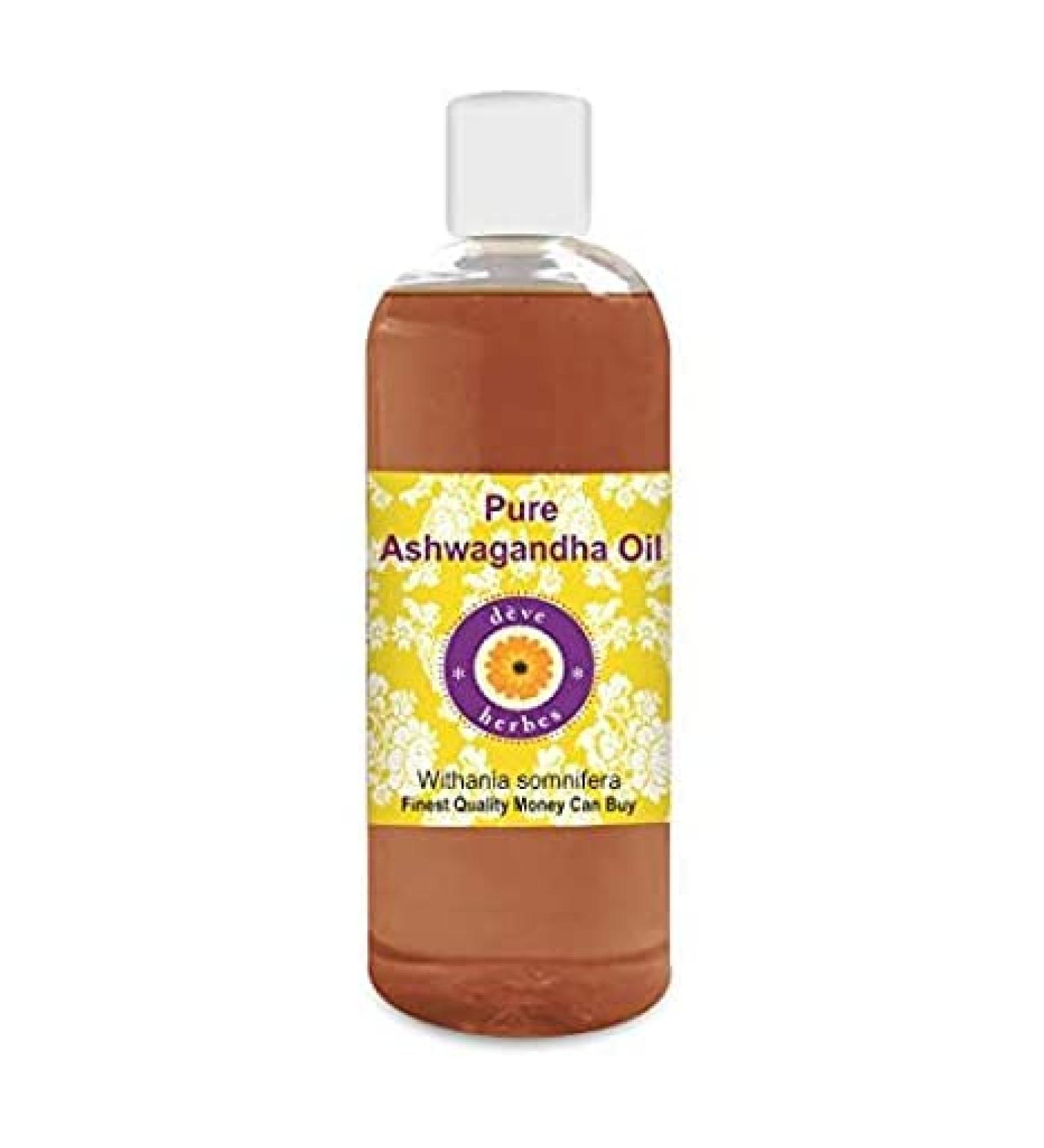 Deve Herbes Pure Ashwagandha Oil (Withania somnifera) 200ml (6.76 oz) - Buy Online on GoSupps.com