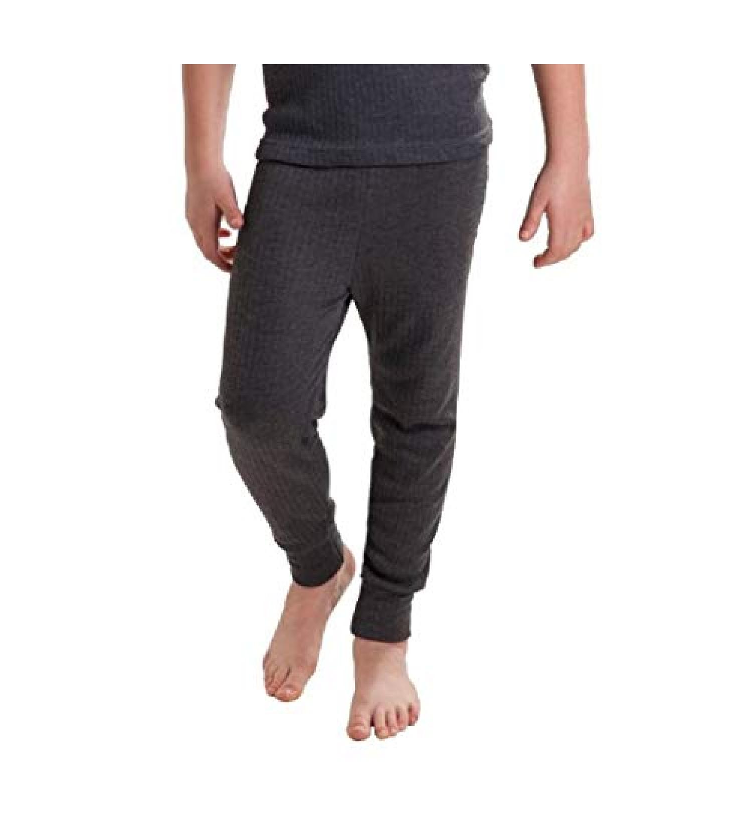 Octave 2 Pack Boys Thermal Underwear Long Johns/Pants/Long Underwear 3-5 yrs Waist: 20.5 inches Charcoal
