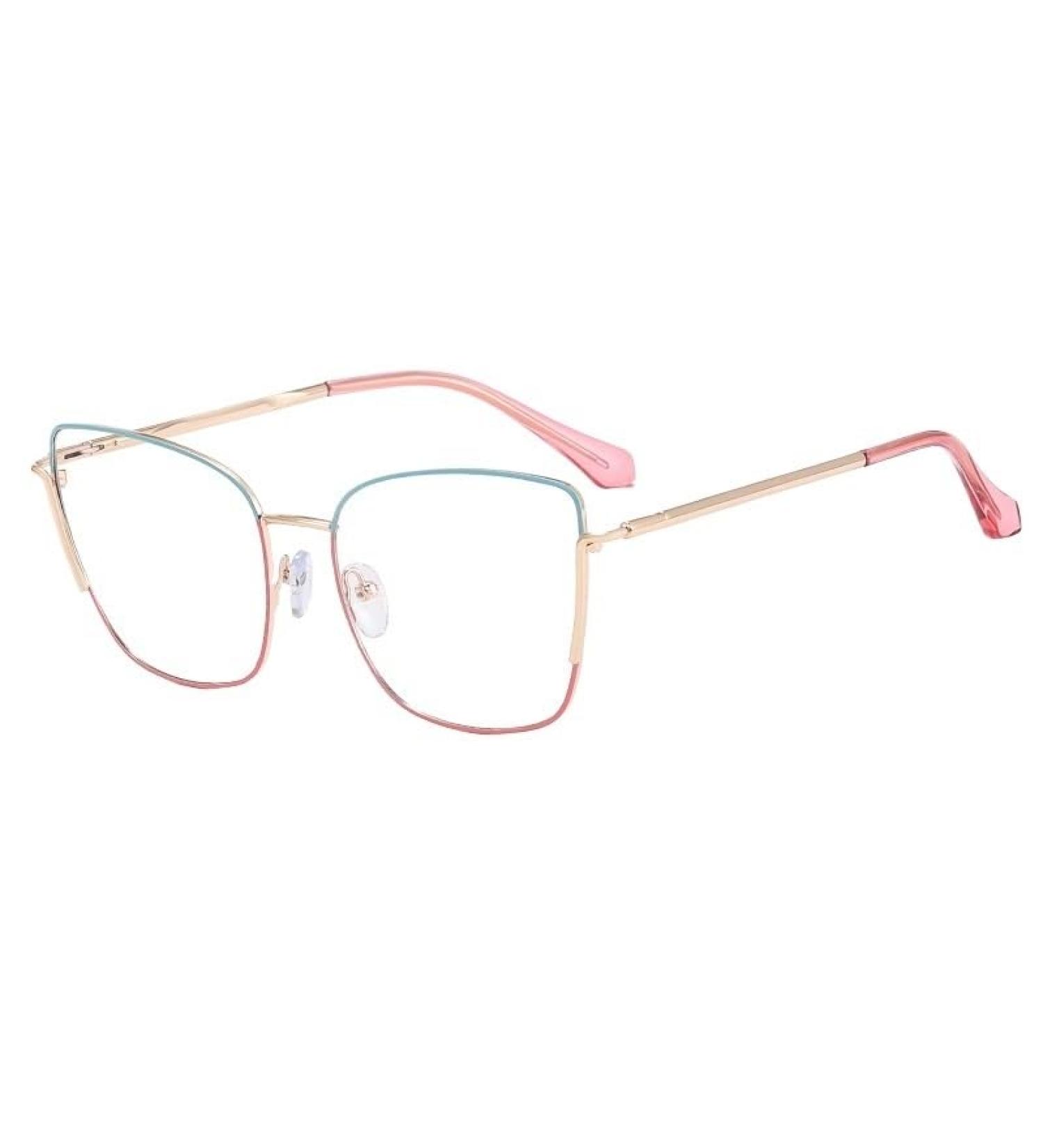 Metal Eyeglasses for Reading - Sturdy Anti Blue Light Blocking Computer Readers | Clear Vision Flat Light Mirror 2.50 C2 - Buy Online on GoSupps.com