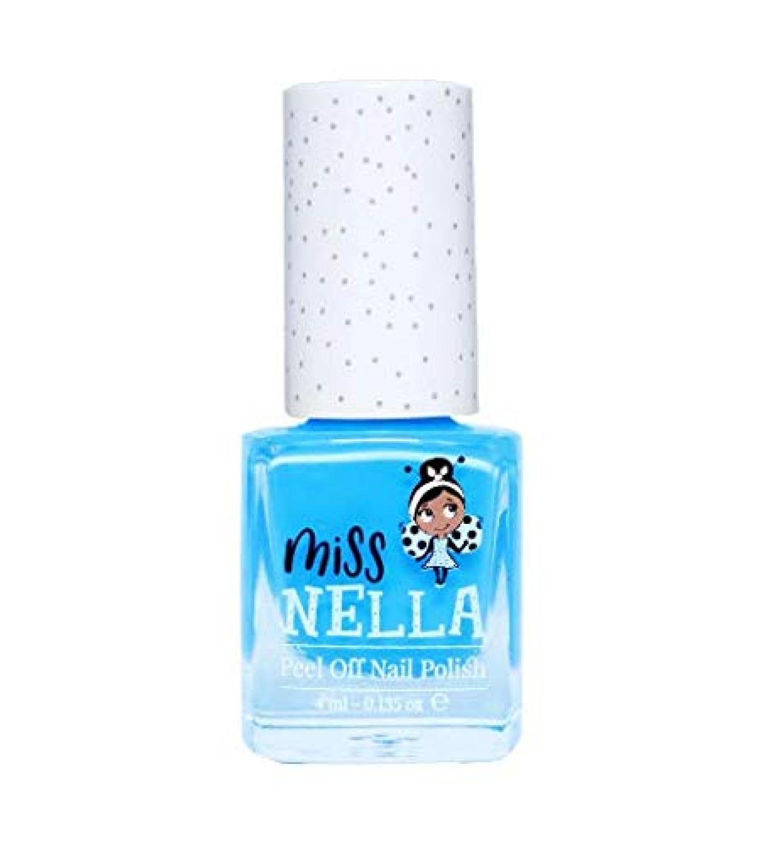 Miss Nella Mermaid Blue Nail Polish for Girls Water Based Peel Off Formula