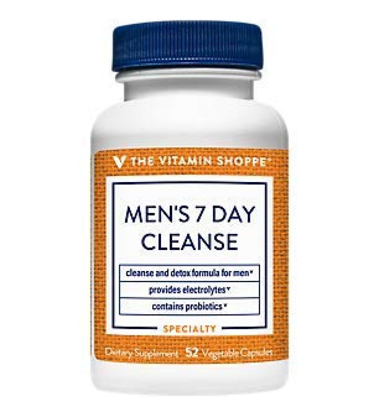 The Vitamin Shoppe Men's 7 Day Cleanse with Probiotics & Electrolytes - 52 Vegetable Capsules - Buy Online on GoSupps.com