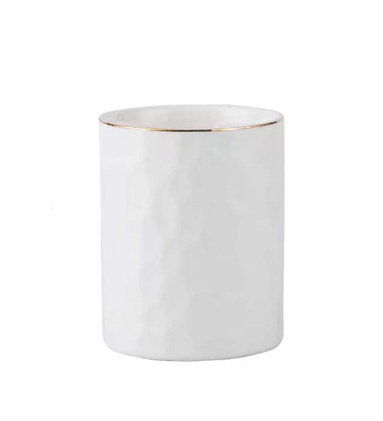 Desk Top Storage Ceramic Pencil Holder Eyeliner Eyebrow Pencil Make-up Brush Beauty Holder (D 8 * 10CM) D 8*10CM - Buy Online on GoSupps.com