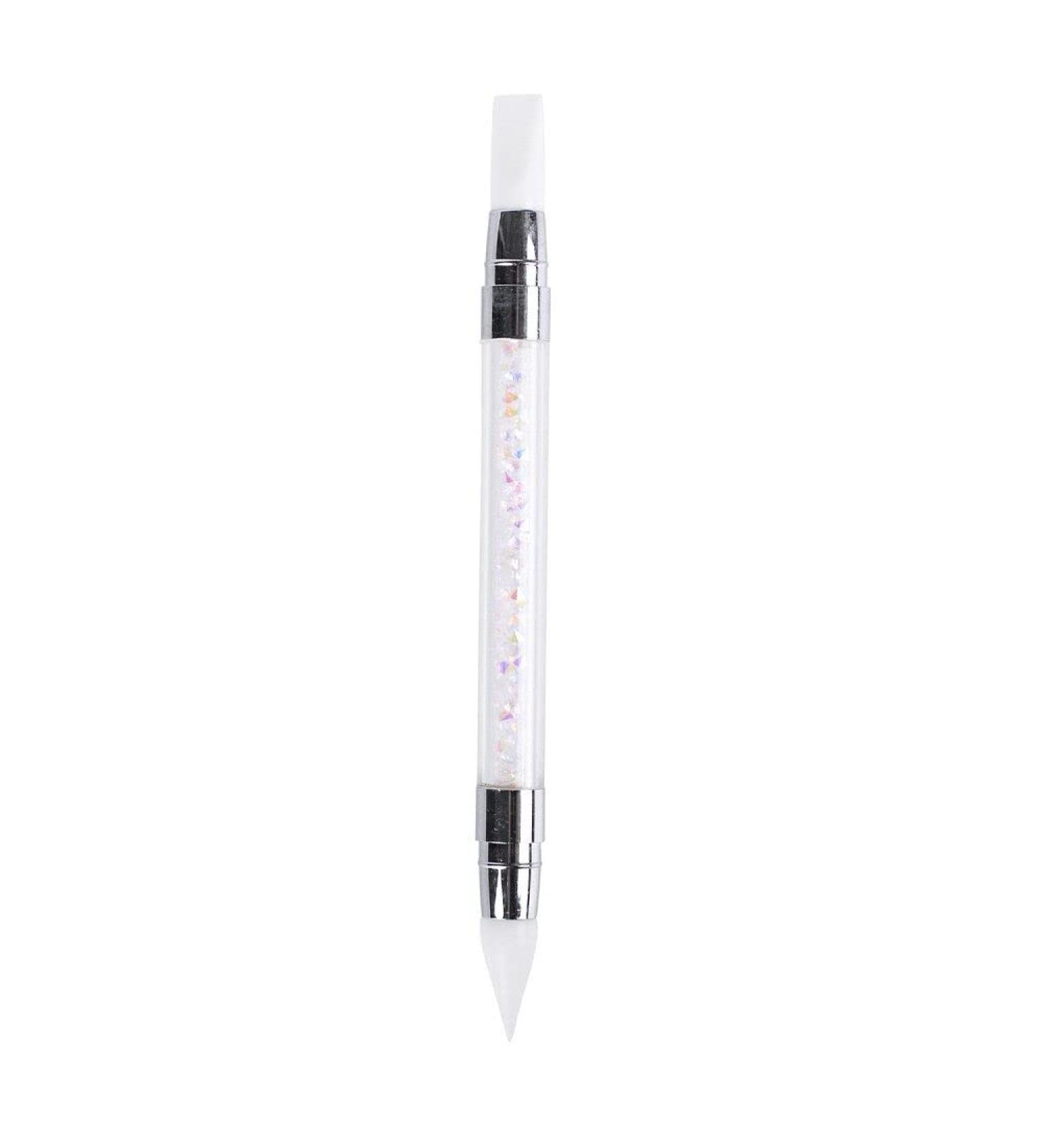 1Pc Rhinestones Handle Emboss Nail Art Pen Silicone Nail Carving Brush Glitter Picker Nail Brushes Powder Picking Tools ExcellentProfessional Processed - Buy Online on GoSupps.com