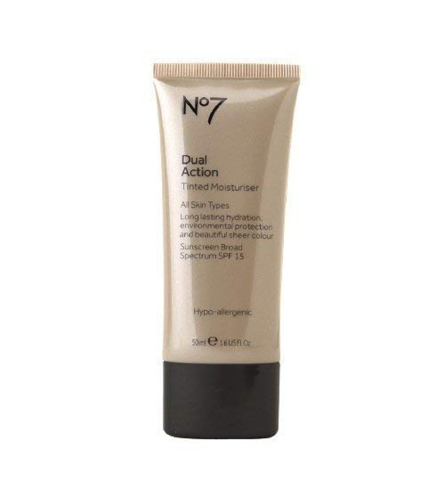 Boots No7 Dual Action Tinted Moisturiser SPF 15 Medium - 1.69 fl oz (50 ml) - Buy Online on GoSupps.com