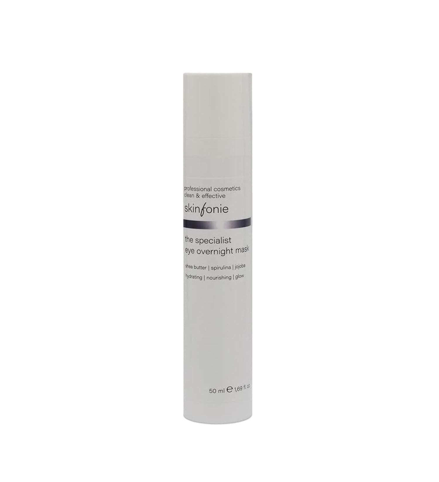 Skinfonie Night Eye Mask 50ml - Cooling Cream with Jojoba Oil Shea Butter & Spirulina | Enhance Eye Care - Buy Online on GoSupps.com