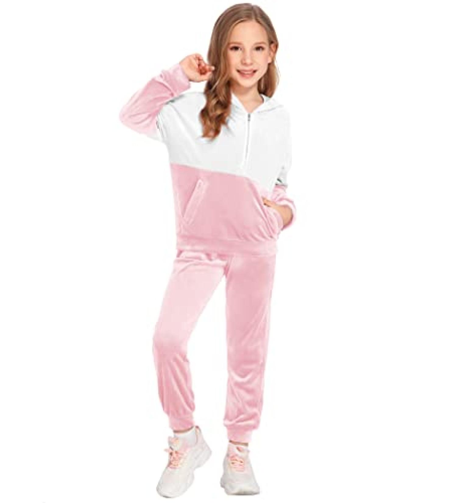 Arshiner Girls Tracksuit Set | Long Sleeve Sweatshirt & Sweatpants | Activewear Set | Size 14-15 Years - Buy Online on GoSupps.com