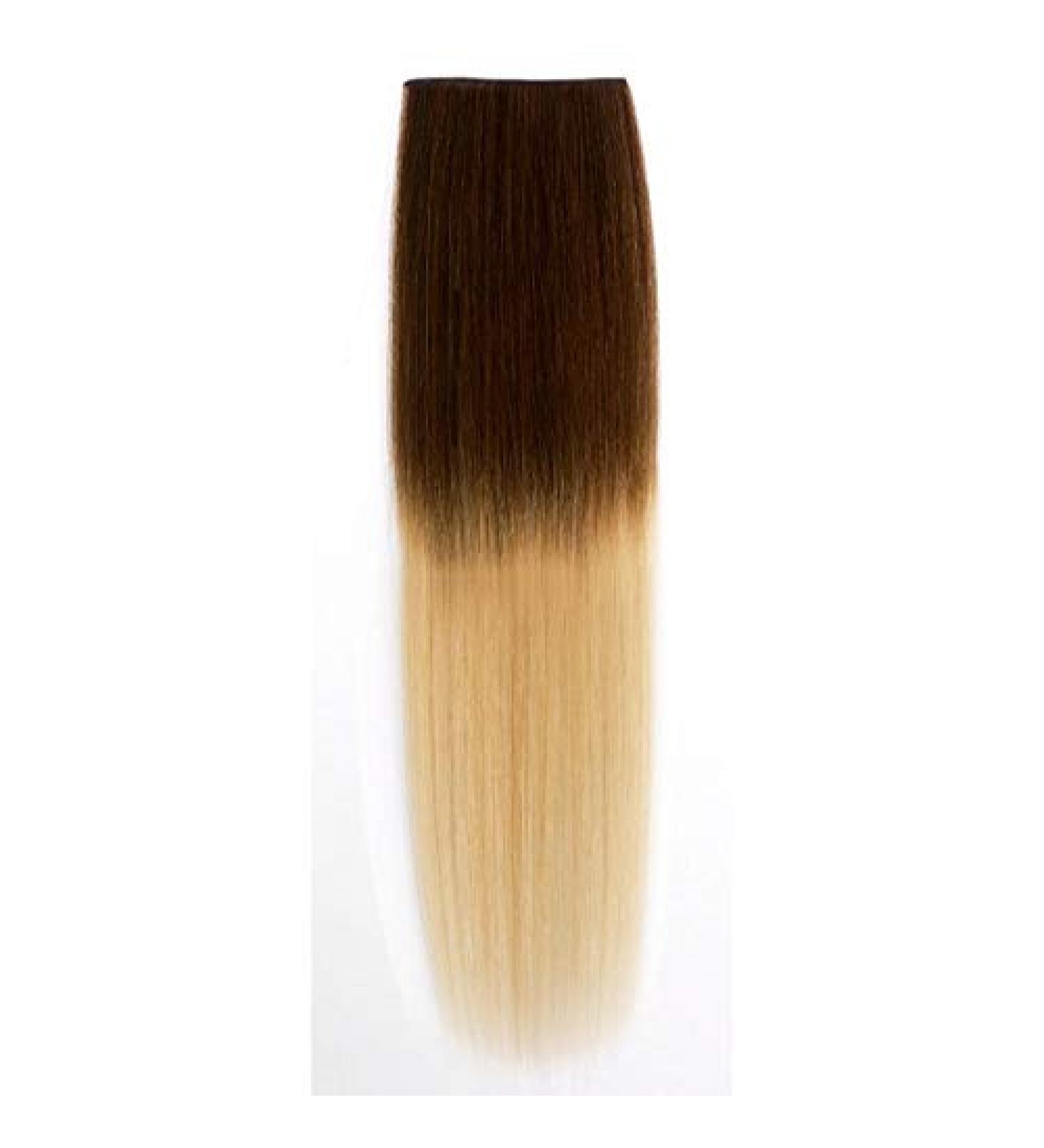 Forever Young UK Dip Dye Ombre 100% Human Hair Clip in Extensions Dark Brown to Light Blonde 3/613# (16")