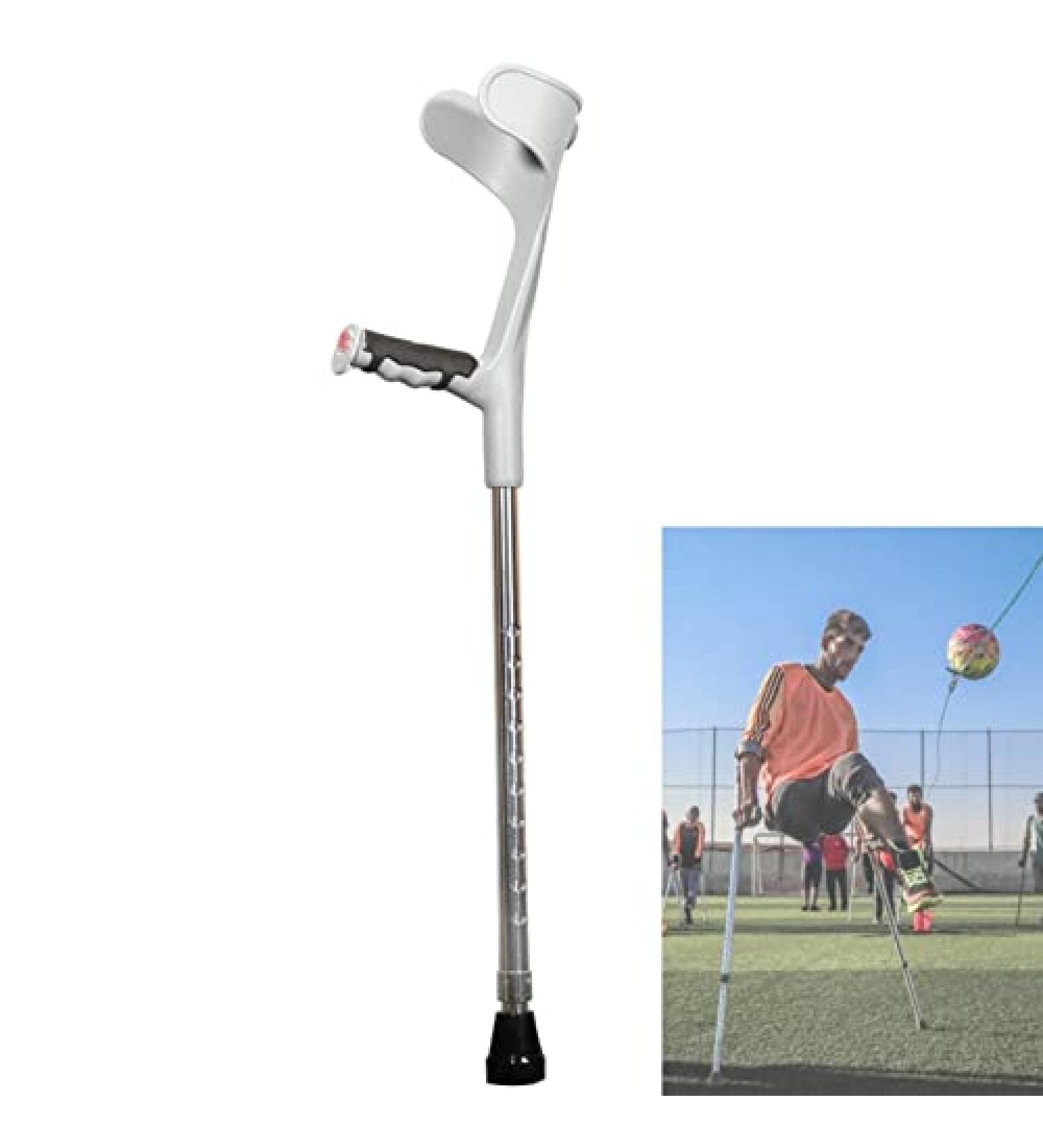 Adult Forearm Crutches (1 Unit Open Cuff)-Adjustable Aluminum Arm Crutch-Motion Crutches for Youth & Adults(for Height of 140-195cm /55-77inch) (Color : Black) Prosperous Silver - Buy Online on GoSupps.com