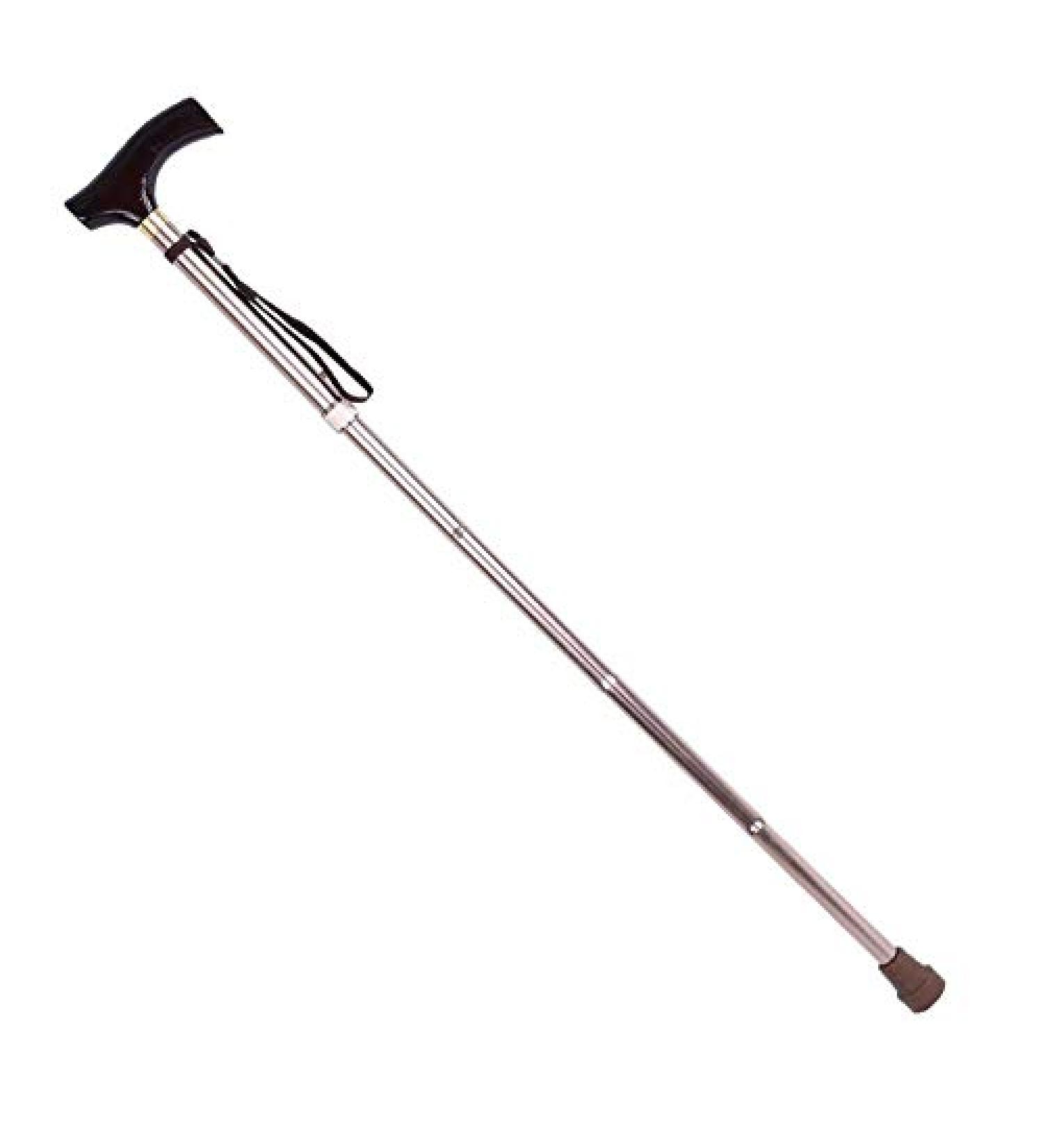 Foldable Walking Cane for Men Women Wooden Handle Foldable Elderly Safety Walking Stick Guide Blind Cane Crutch Bronze Folding Cane Safehappy - Buy Online on GoSupps.com