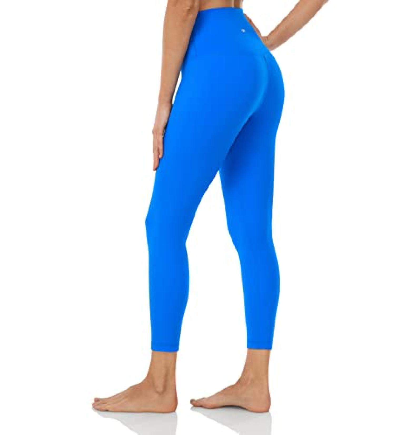 HeyNuts Pure&Plain 7/8 Athletic Leggings for Women | Tummy Control Workout Pants | Buttery Soft and Comfortable | Small Poolside Blue | 25 - Buy Online on GoSupps.com