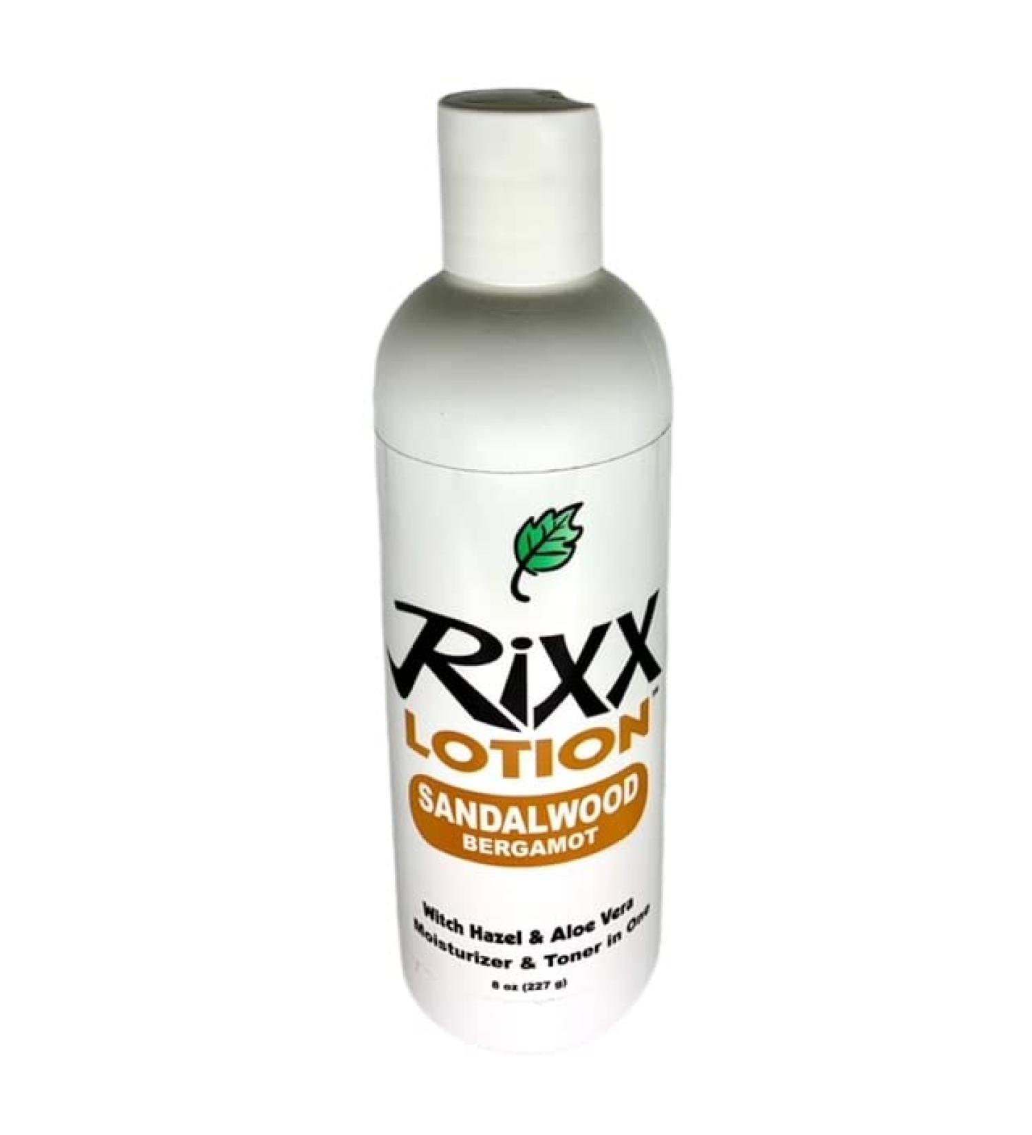 Sandalwood Bergamot Natural Herbal Blend (Sport Cap) with Witch Hazel Aloe Vera Shea Butter Hyaluronic Acid & Essential Oils. Moisturizer and Skin Toner for Face and Body