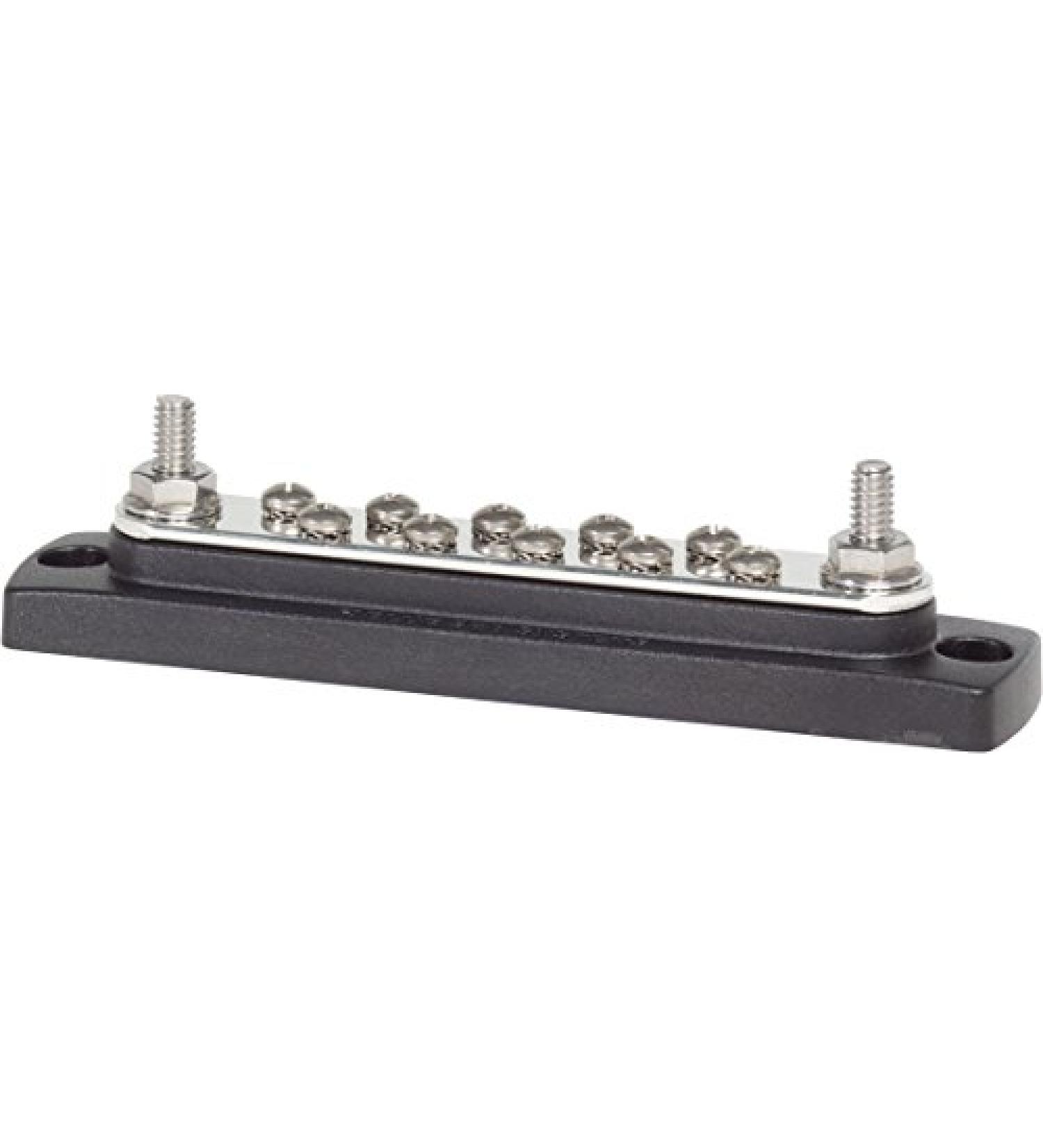 Blue Sea Busbar 150amp Screw Terminal 10-Gang 1/4-20 2301