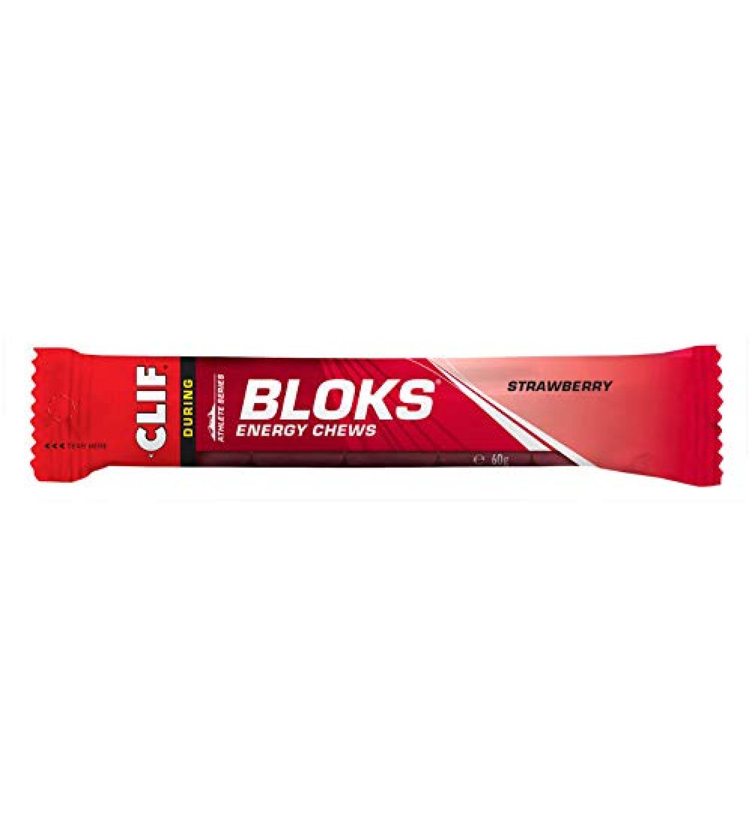Clif SHOT BLOKS Strawberry 10 pieces the optimal addition to performanceenhancing sports nutrition