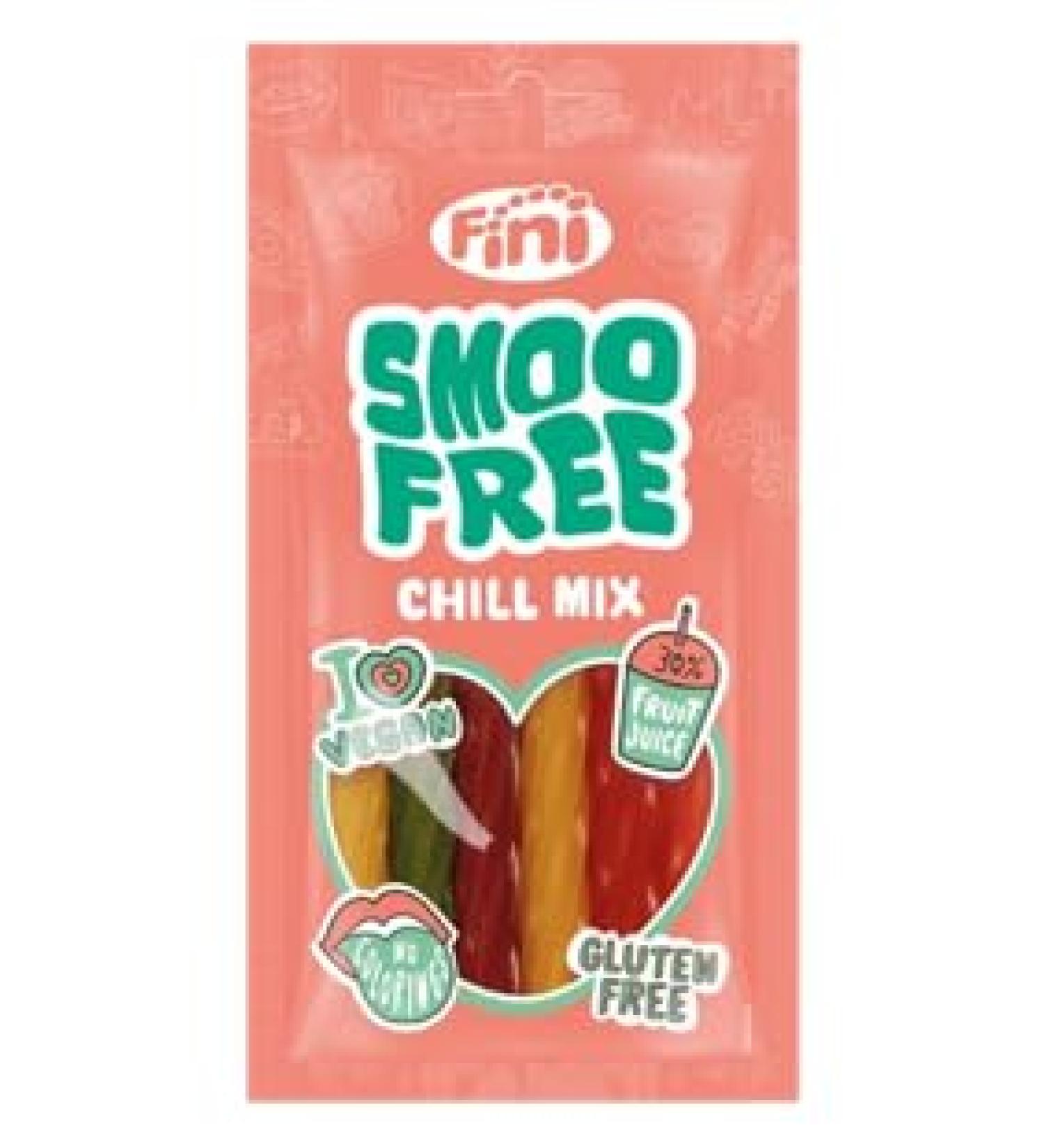 FINI Smoofree CHILL | VEGAN Fruit Flavoured Candy Tubes | 70g x 12 Bag Pack