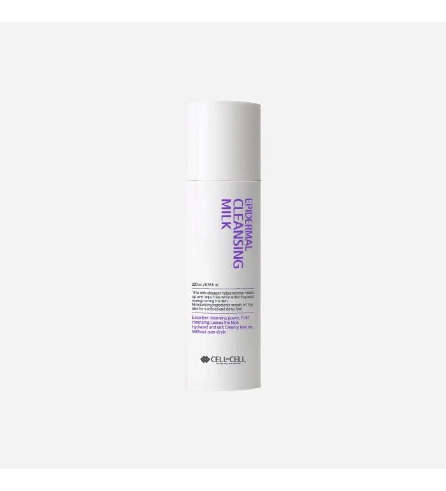 CELLBYCELL Epidermal Cleansing Milk | Creamy Soft Cleanser Removes Makeup & Impurities Without Drying Out the skin | 200ml - Buy Online on GoSupps.com
