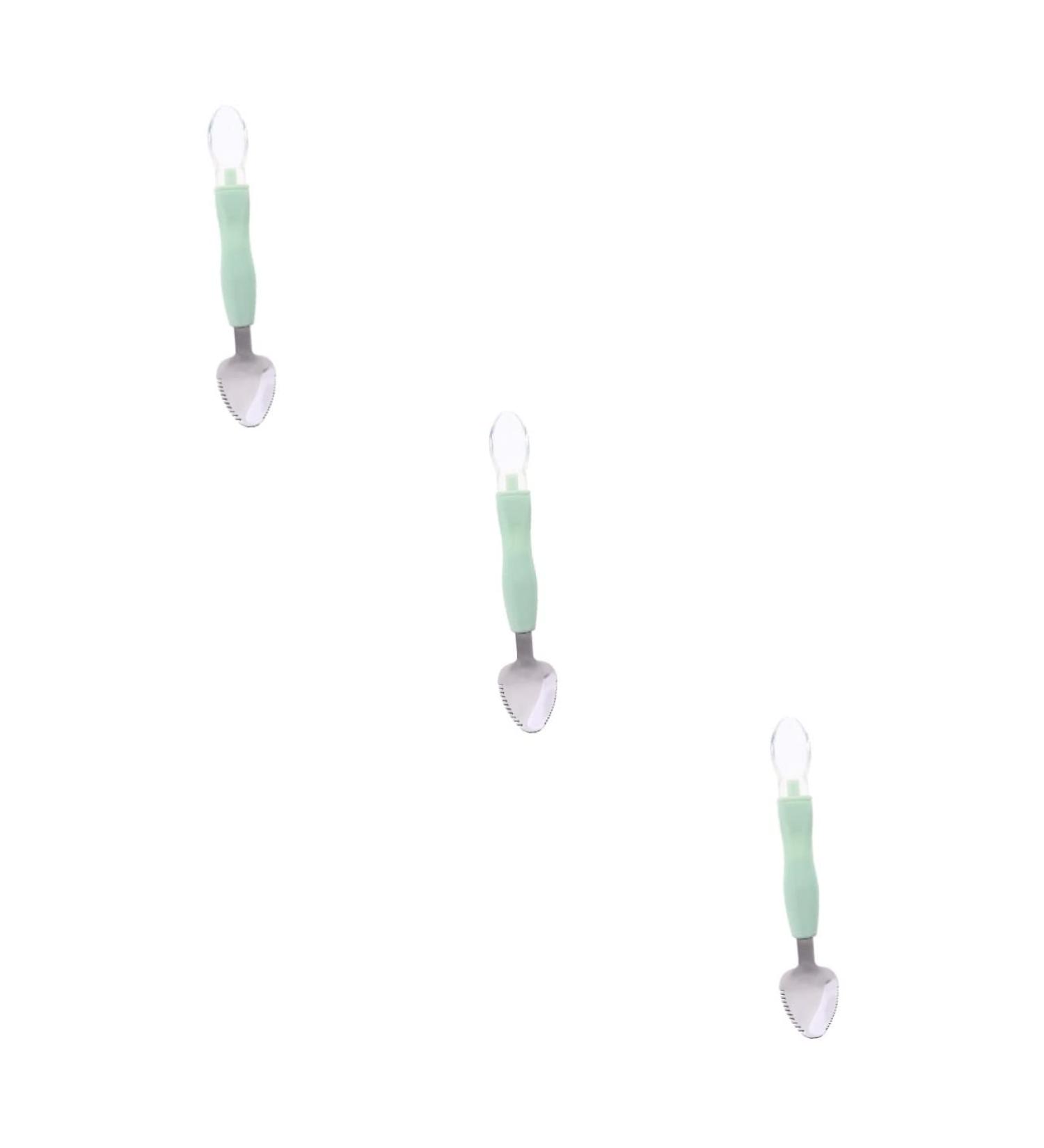 Toddmomy Toddler Cutlery Set - 3-Piece Silicone Baby Food Feeder & Spoon Set - Safe & Easy Eating for Kids - Ideal for Dessert & Feeding - 17x3x1cm - Buy Online on GoSupps.com
