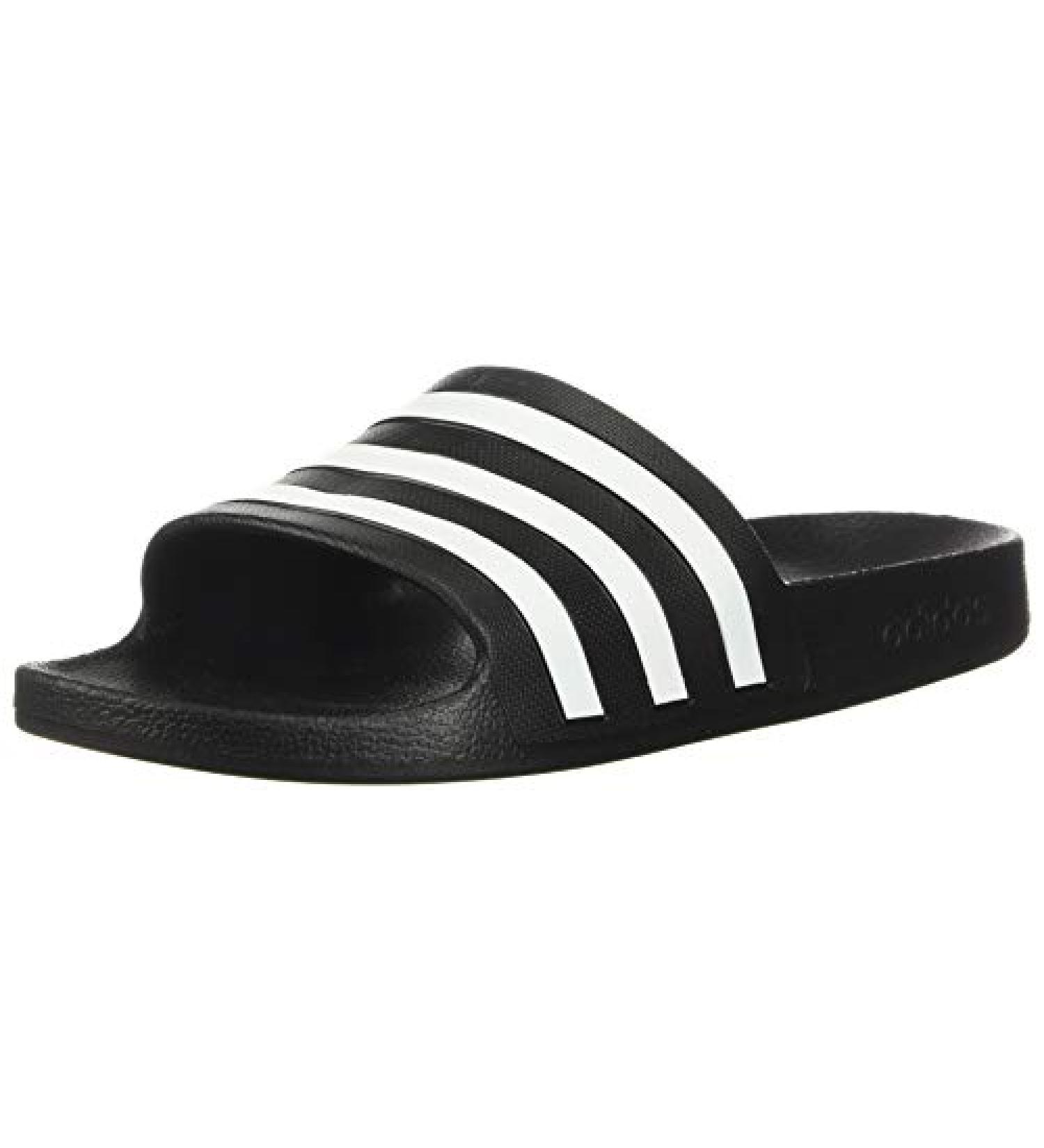 adidas Adilette Aqua Slides Sandal - Unisex Size 8, Black/White - Buy Online on GoSupps.com