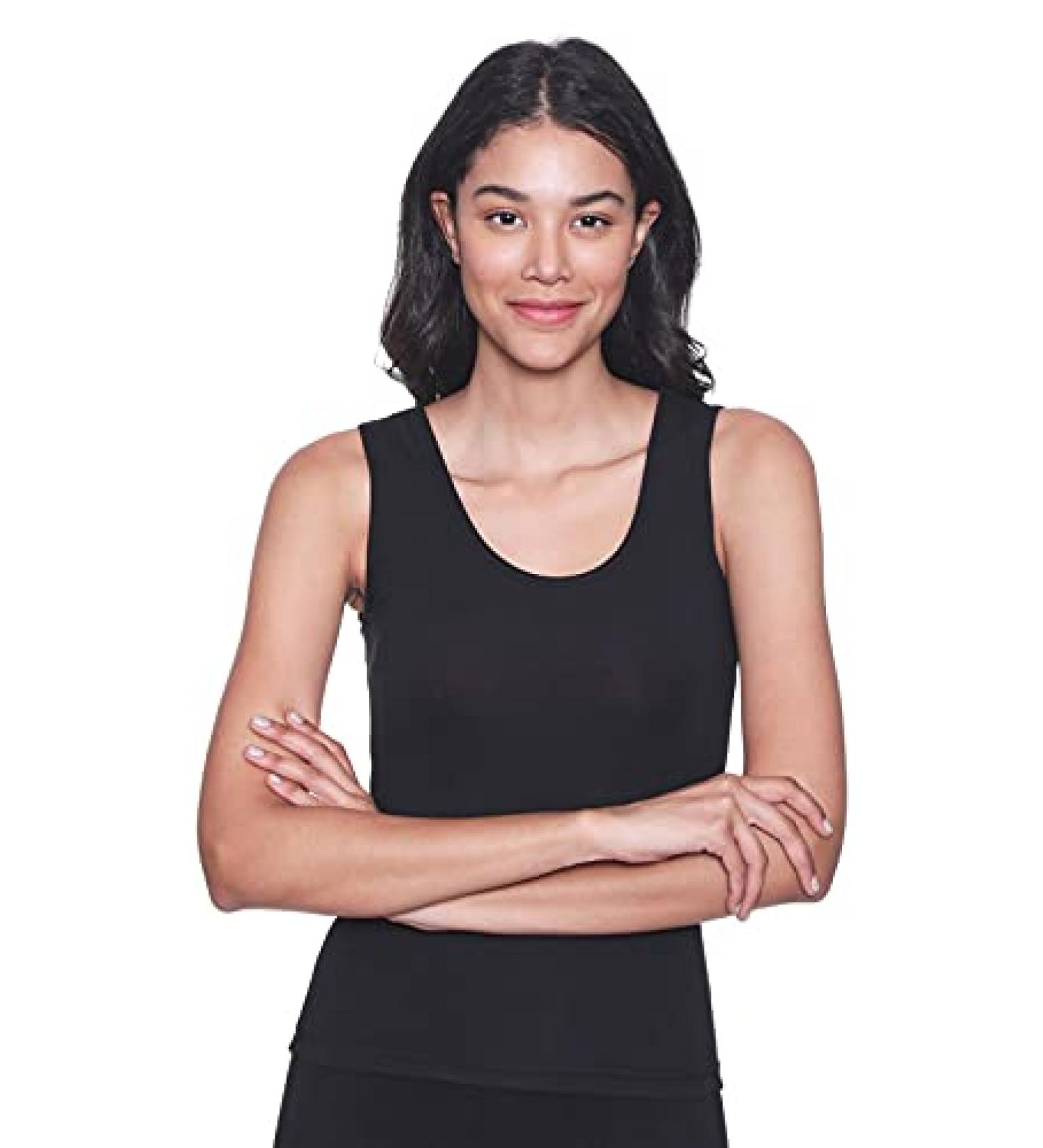 Cottonil Women's Sleeveless Wide Round Neck Top - Black XXL - Buy Online on GoSupps.com
