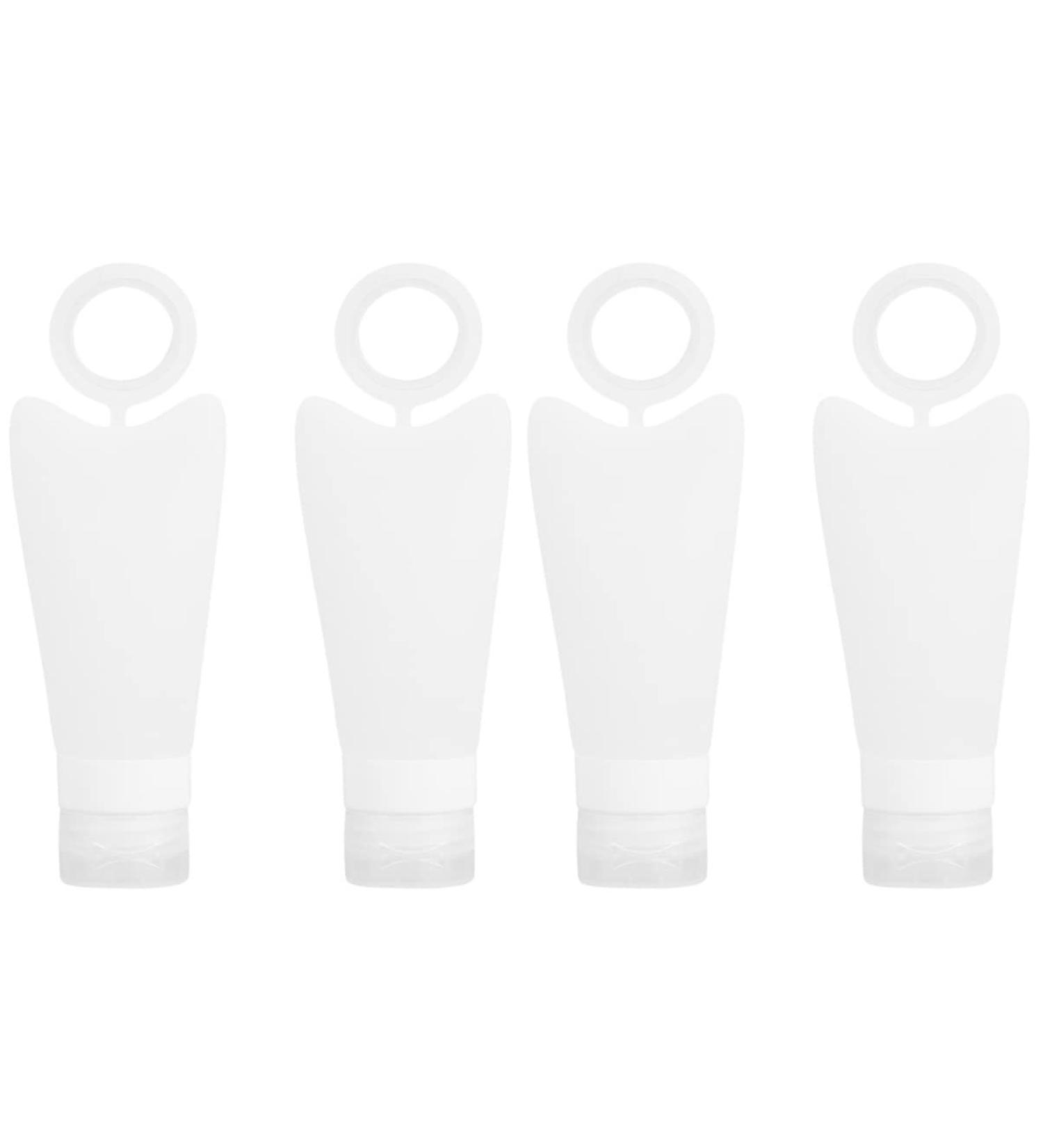 Healifty Disposable Squeezable Soap Bottling Set - 2 Sets of Hook Cases with Hanging Ring Cap, Empty Cosmetic Containers for Liquid Samples - Ideal for Home or Travel - Buy Online on GoSupps.com