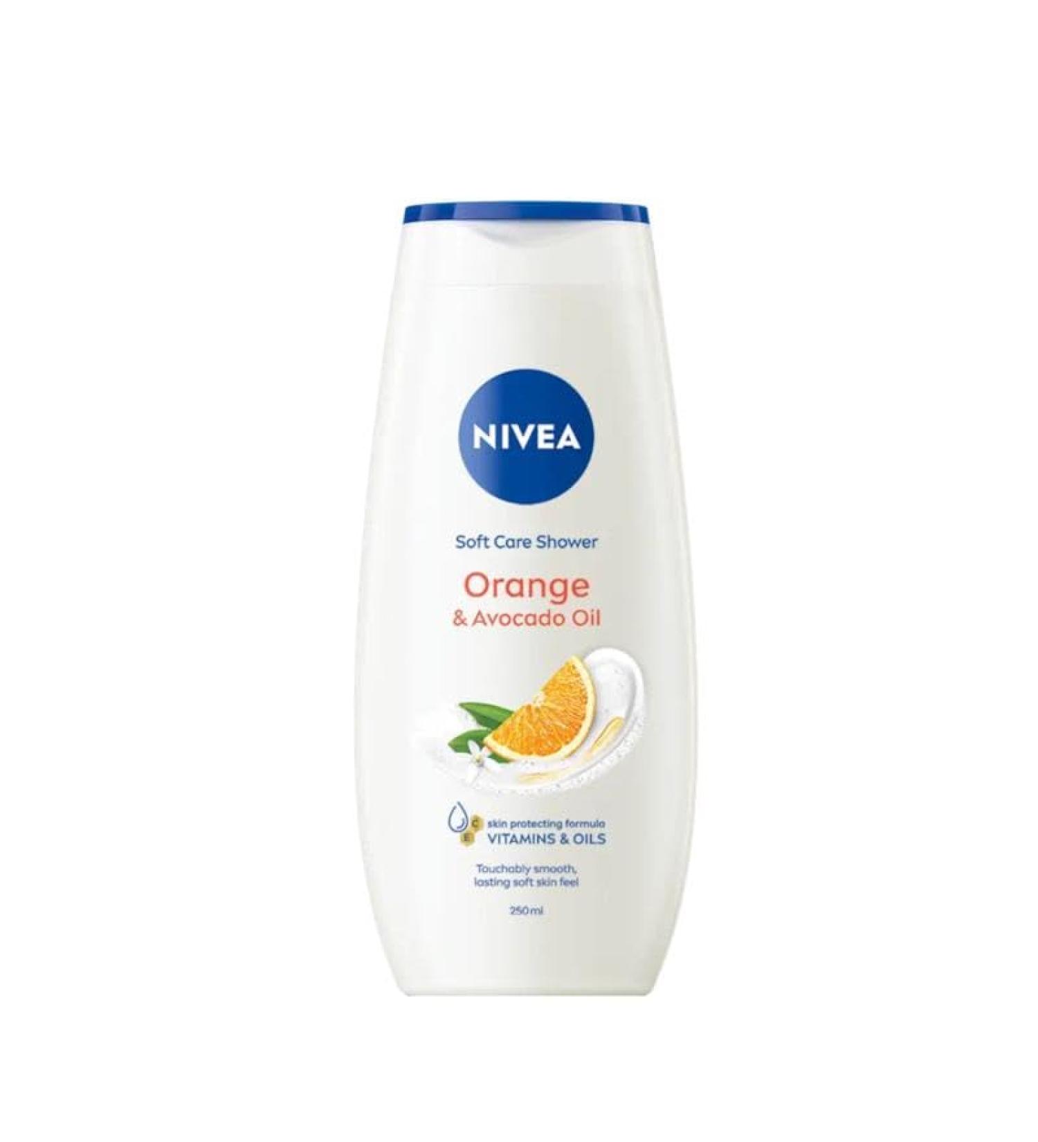Beiersdorf AG NIVEA Soft Care Shower Orange & avocado oil 250 ml pack of 6