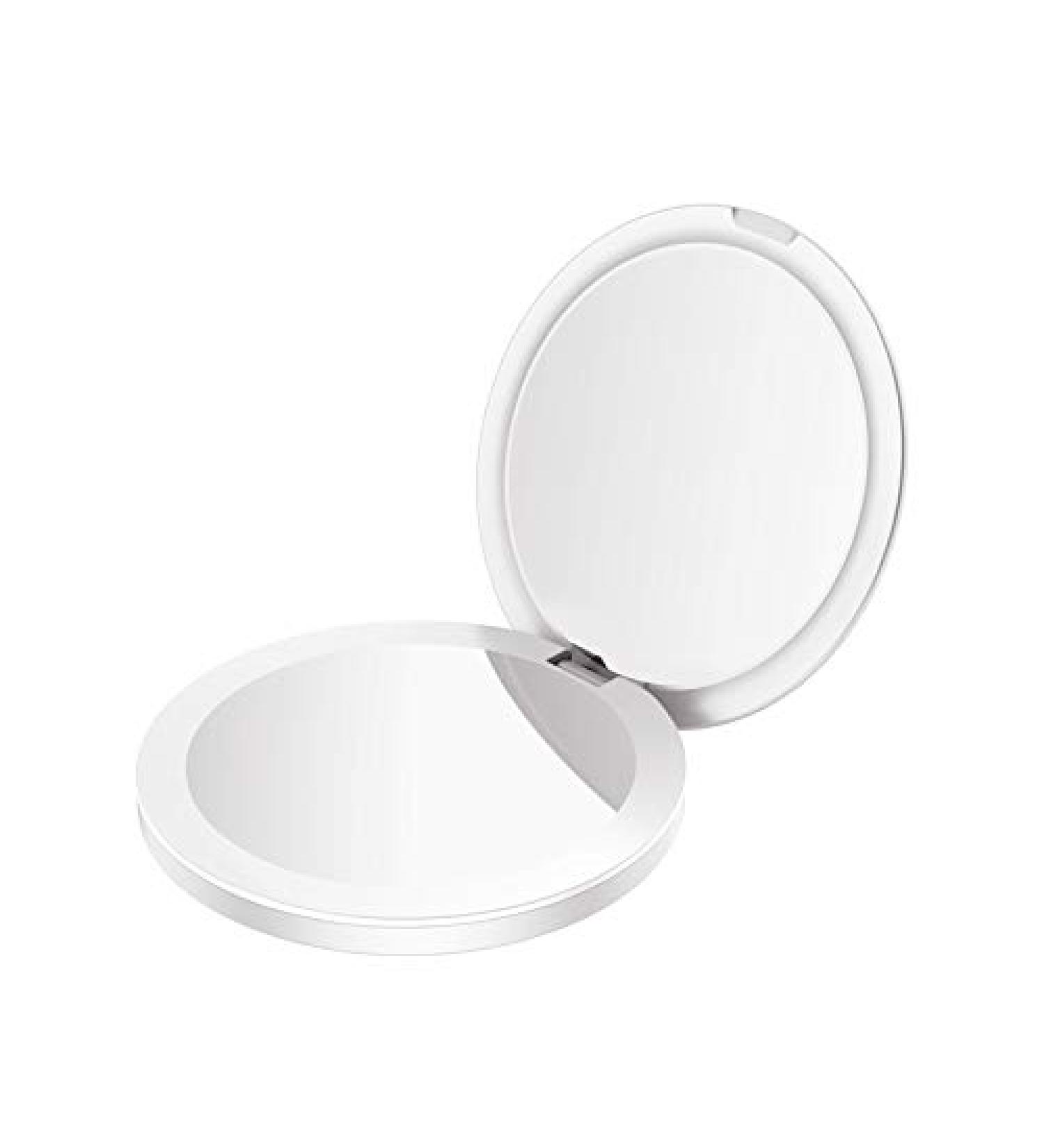 TOUCHBeauty Rechargeable Makeup Mirror with Light | 1x/2x Magnification | Compact & Ultrathin for Travel - Buy Online on GoSupps.com