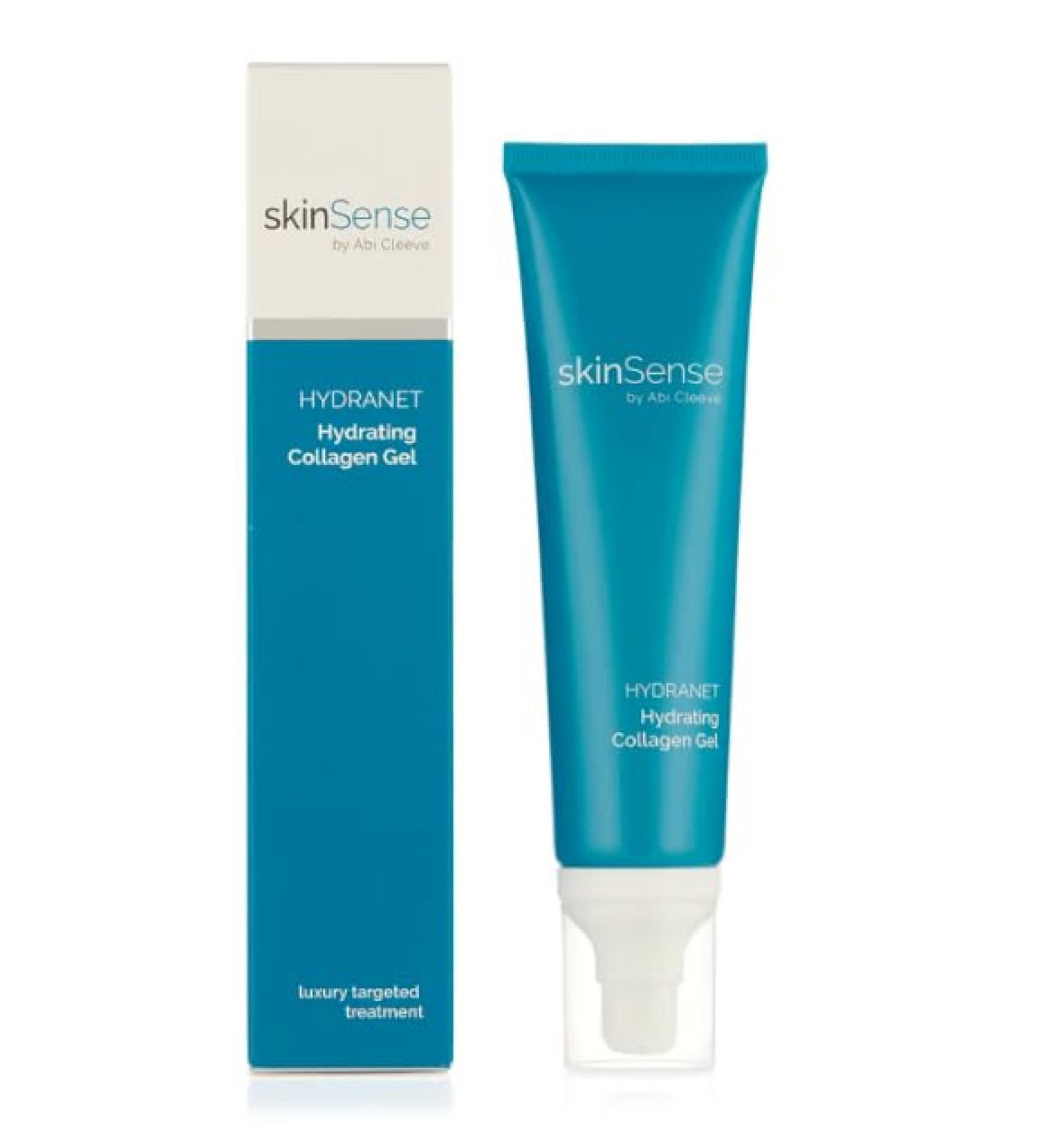 SkinSense Hydranet Hydrating Collagen Gel 100ml - Vegan Moisturiser & Face Serum for Menopausal Skin - Plant-Based Collagen Mask for Hydration - Buy Online on GoSupps.com