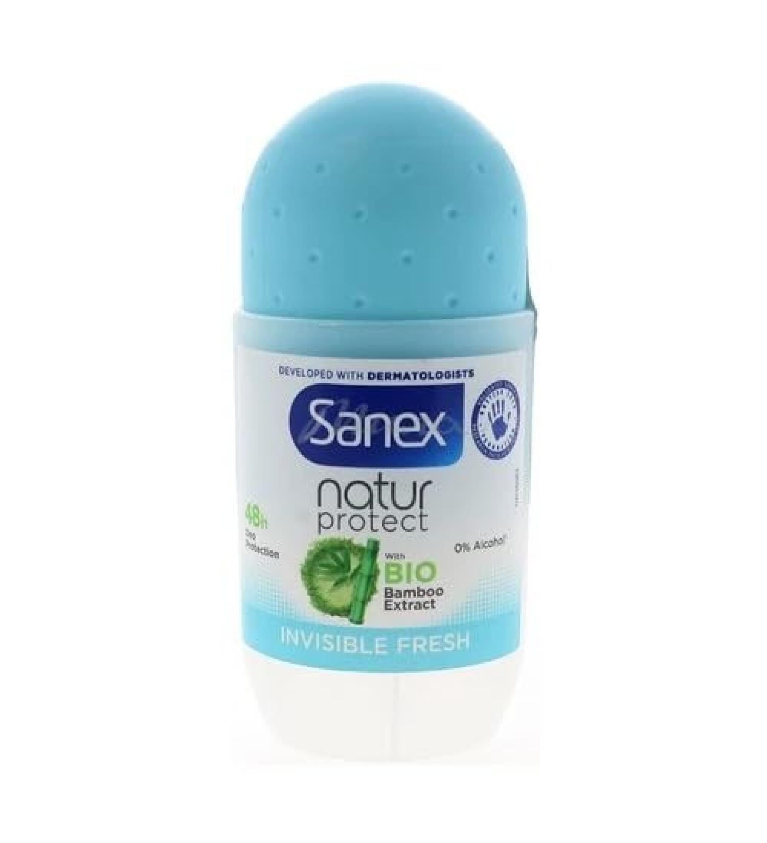 Sanex Sanex Natur Protect Invisible Roll-On Deodorant with Fresh Bamboo 50 ml (Pack of 6)