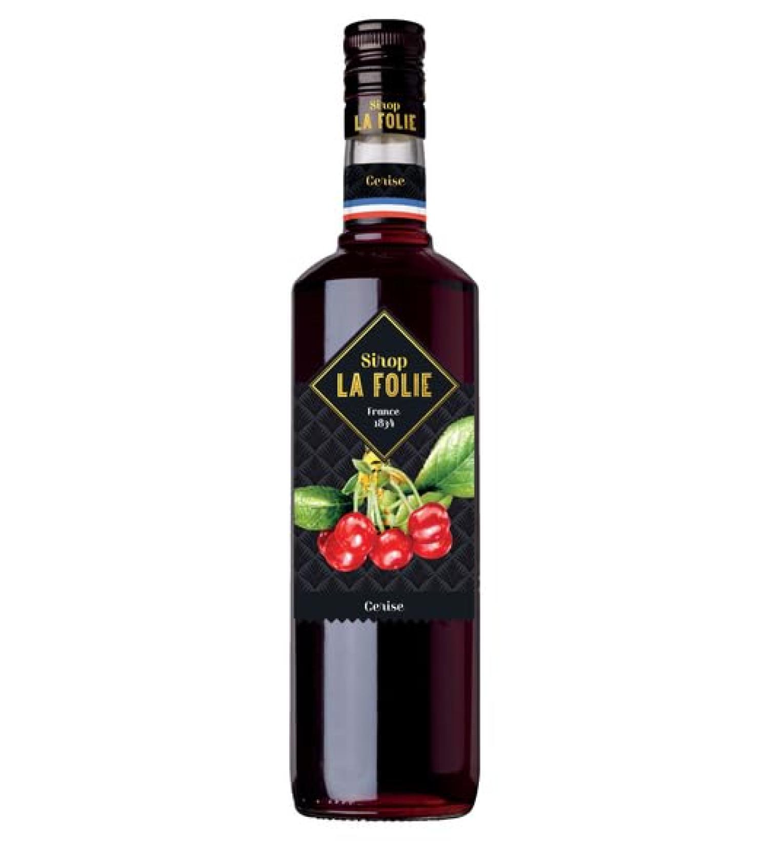 combine La Folie Syrup Cherry 70 cl Saumur
