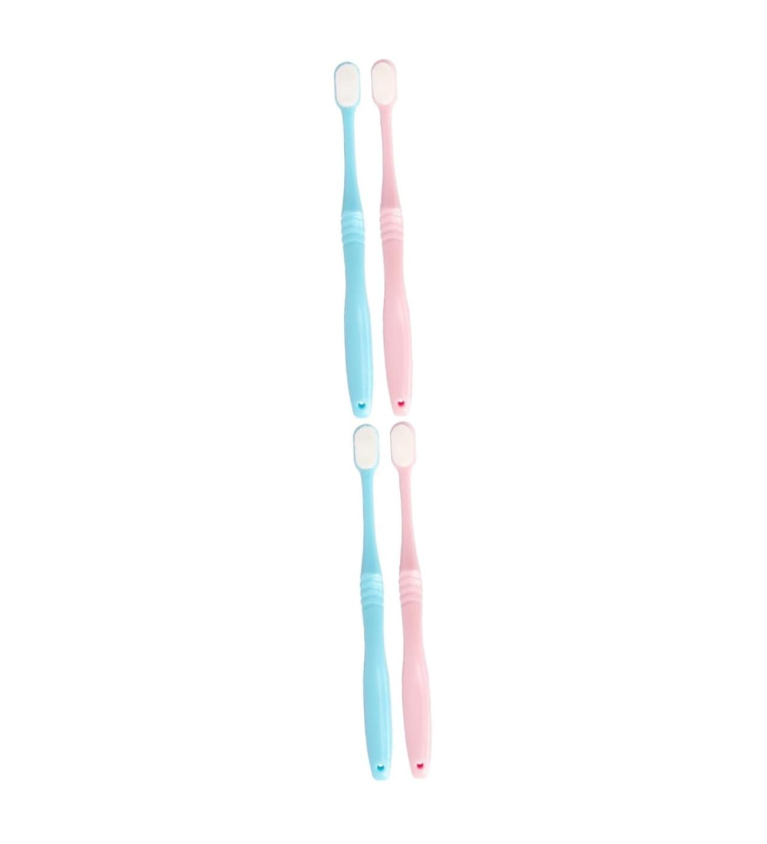 Gleavi Bamboo Toothbrush Set - 4 Extra Soft Travel Brushes for Sensitive Teeth Care | Eco-Friendly Oral Hygiene Accessories for Adults & Pregnant Women - Buy Online on GoSupps.com
