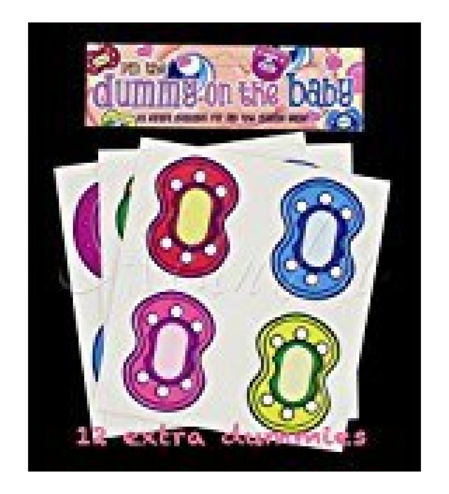 2 x 12 additional pacifiers to attach the pacifier to the baby game.