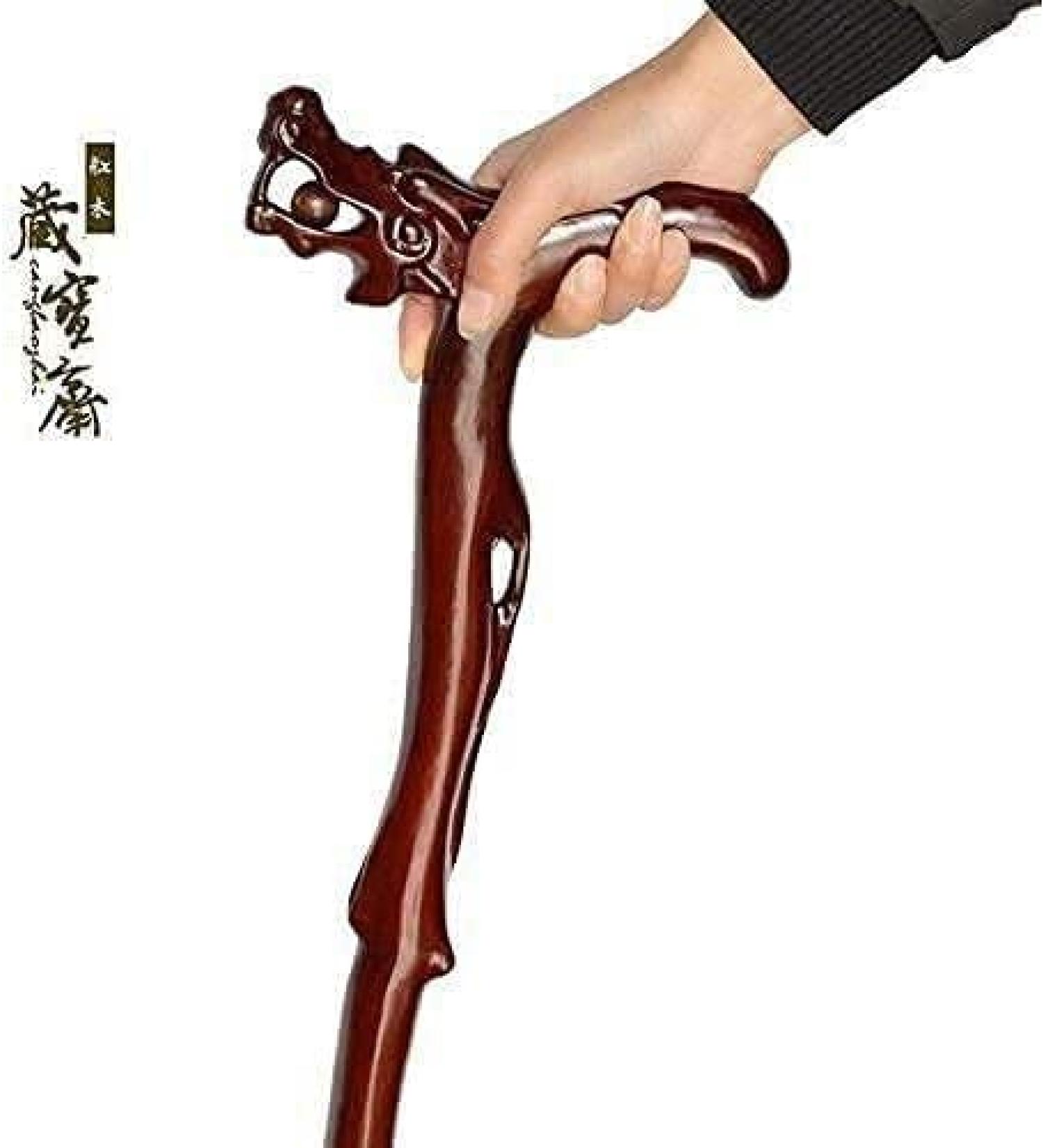 WoodeWalking Stick Solid Cane WoodeCane Domineering Faucet Solid Wood Carved Crutch - Faucet Walking Cane Wear- - Suitable for Elderly Durab Run forward - Buy Online on GoSupps.com